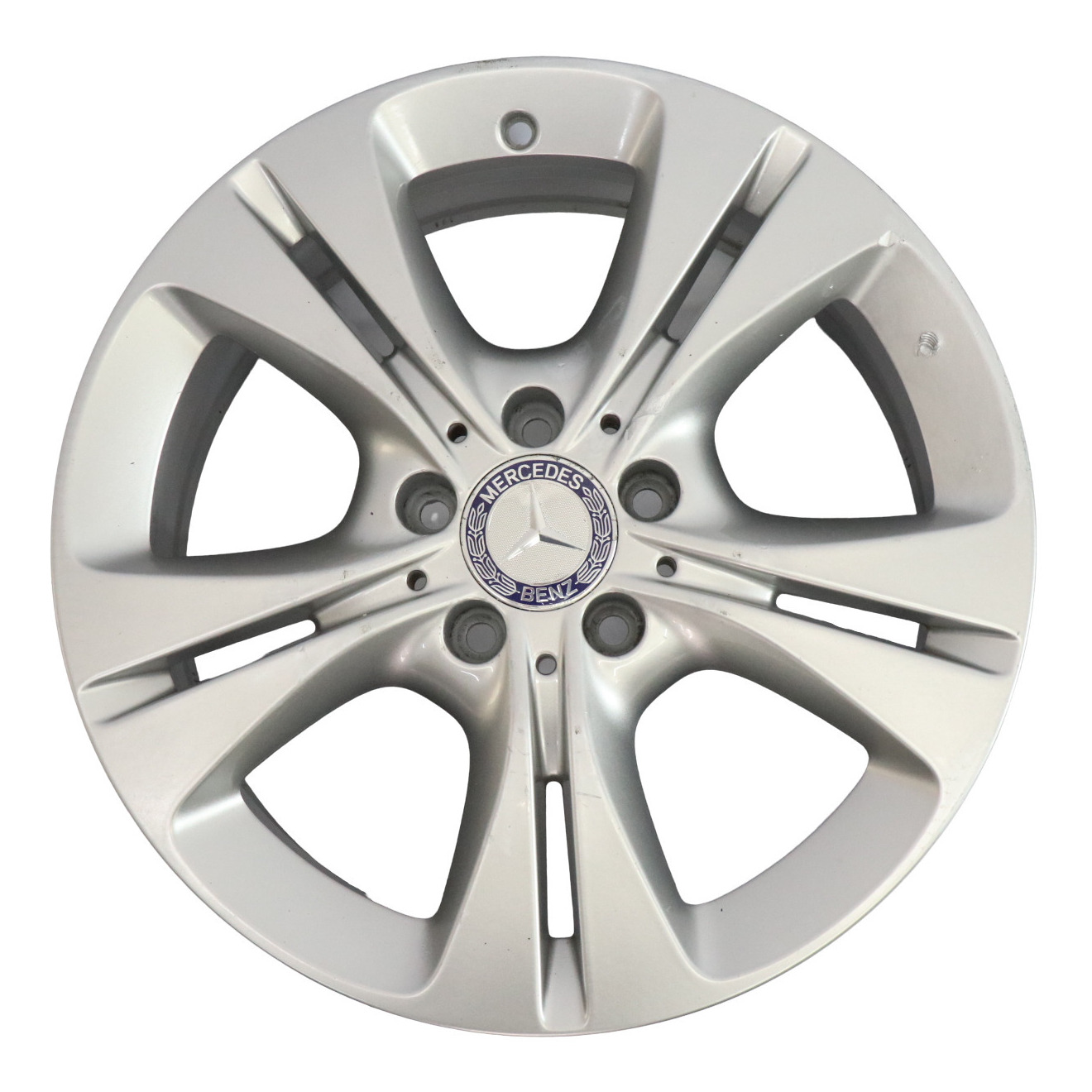 Mercedes W205 Silver Wheel Alloy Rim 5 Double Spoke 17" 7J ET:48,5 A2054014300