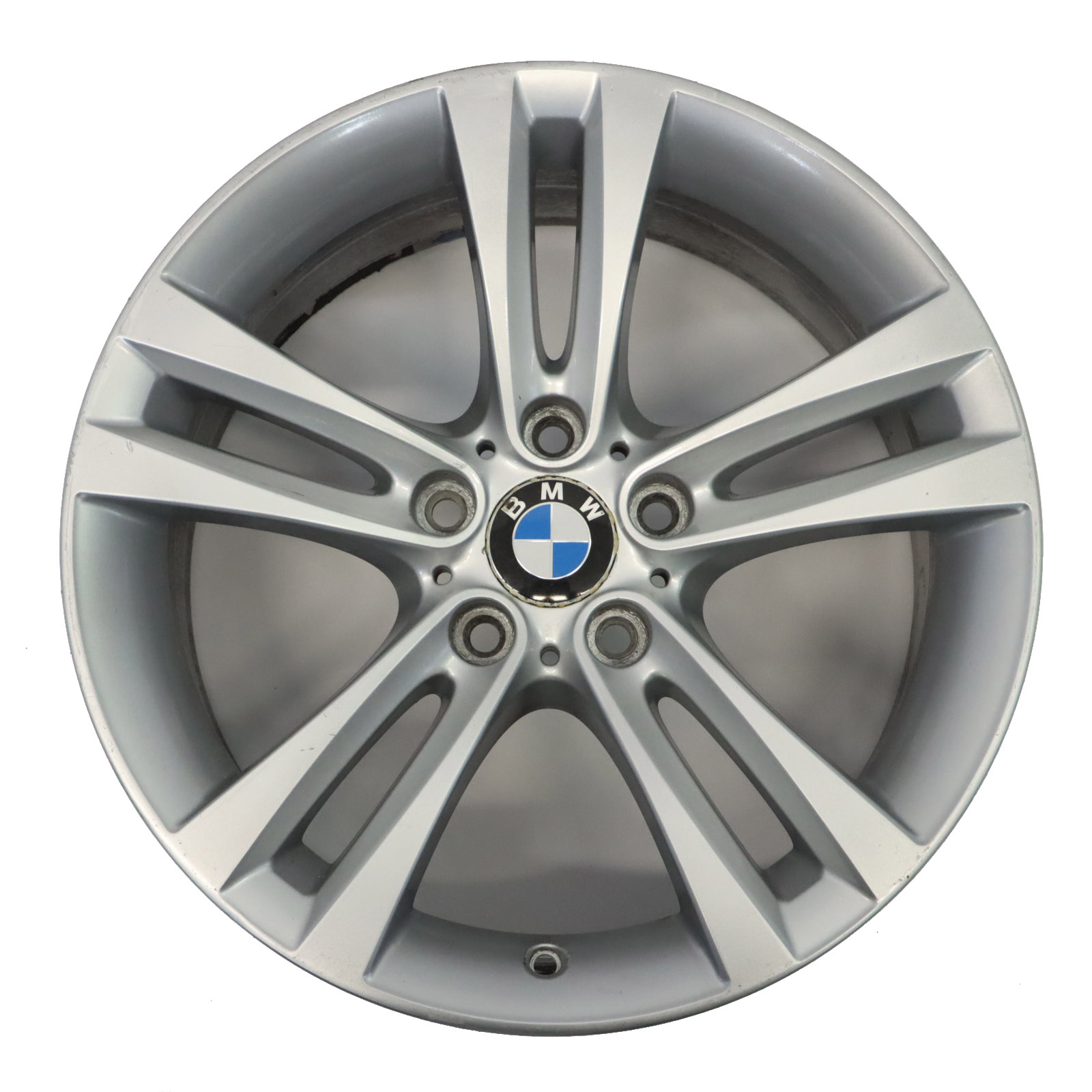 BMW F30 F31 F32 F33 Silver Wheel Alloy Rim 18" Double Spoke 397 ET:34 8J 6796247