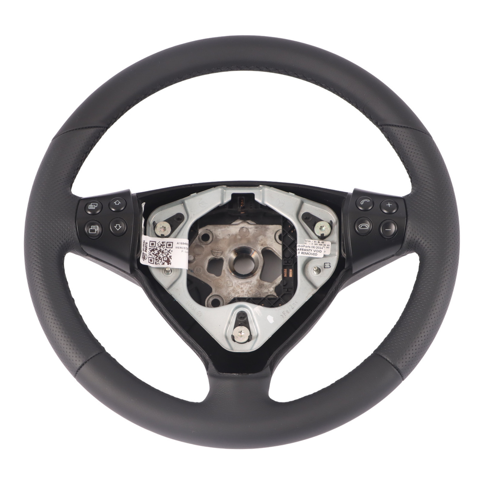 Mercedes W169 NEW Black Leather Steering Wheel with Black Threads