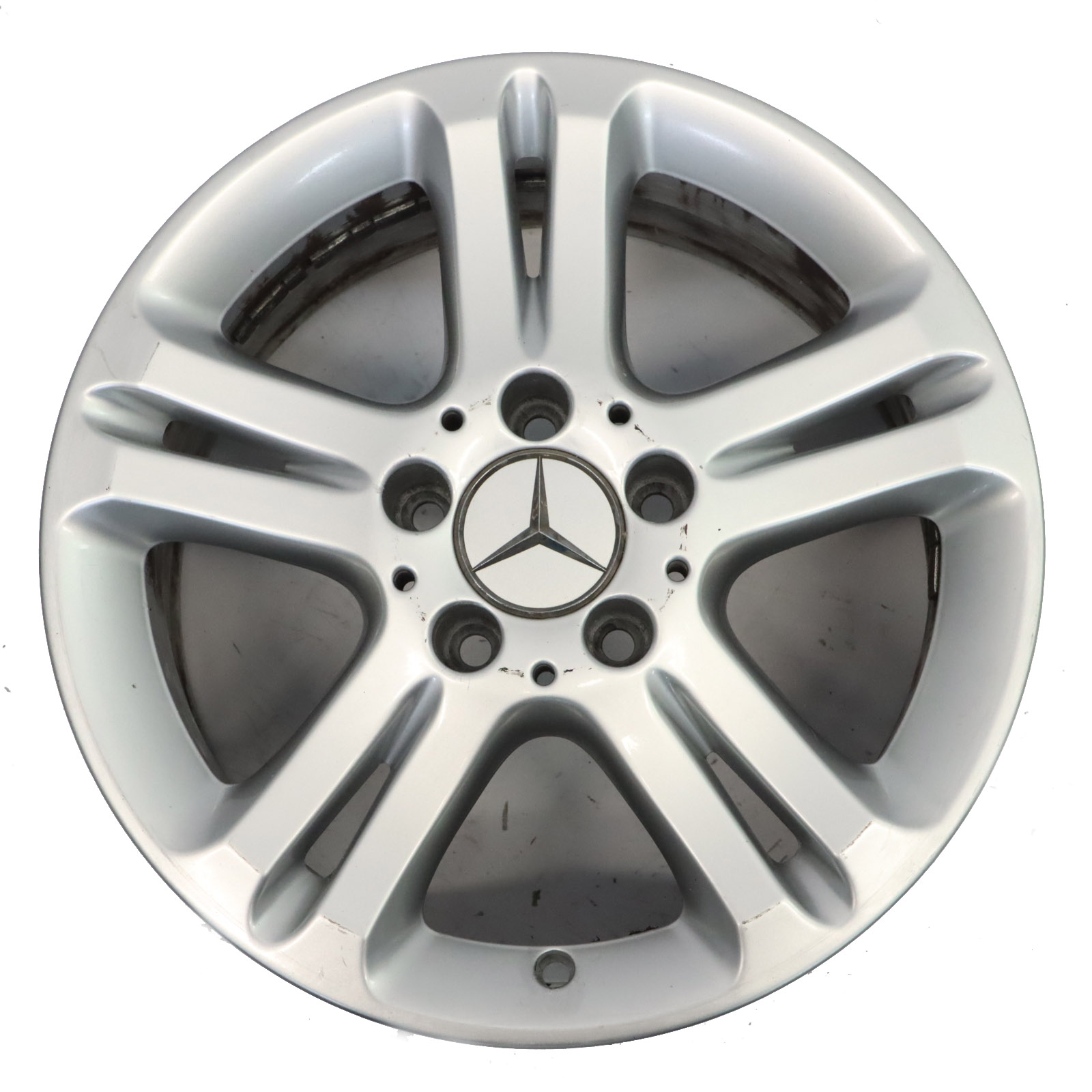 Mercedes W211 Silver Wheel Alloy Rim 16" 5 Double Spoke ET:42 7,5J A2114017102