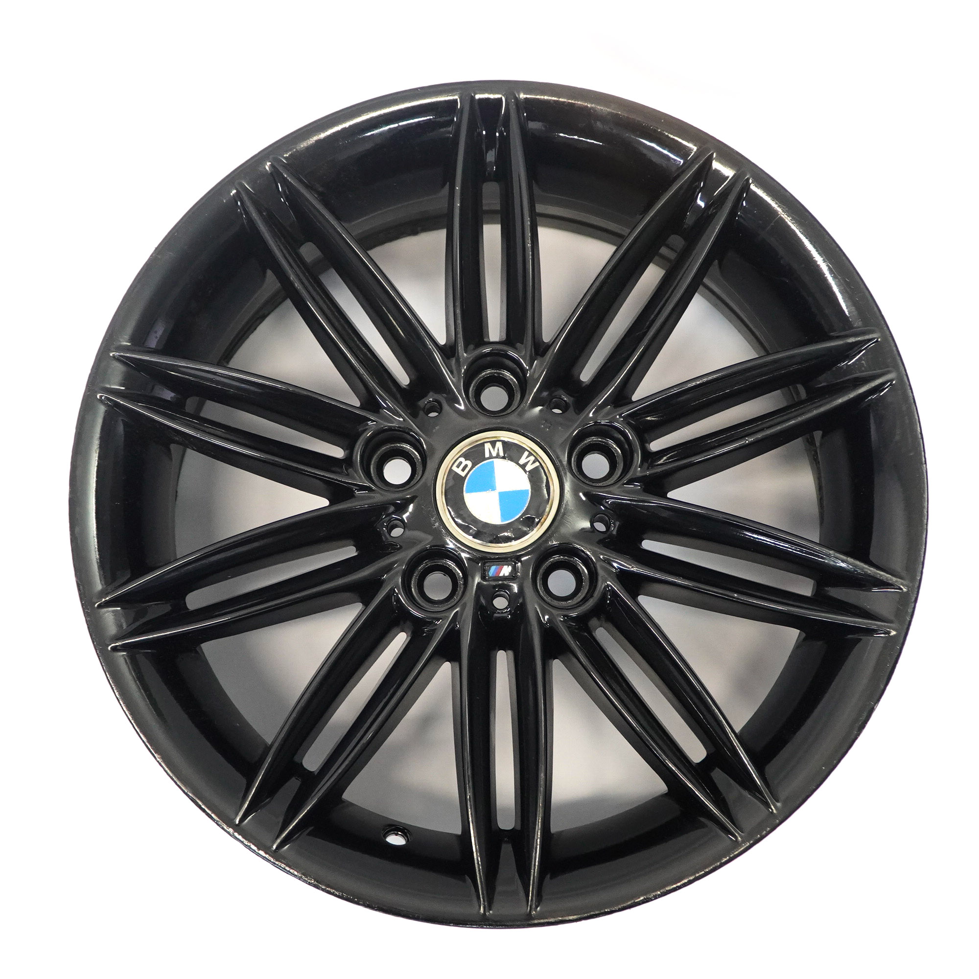 BMW E81 E82 E87 E88 17" 7J ET:47 Czarna Felga Aluminiowa M Double Spoke 207