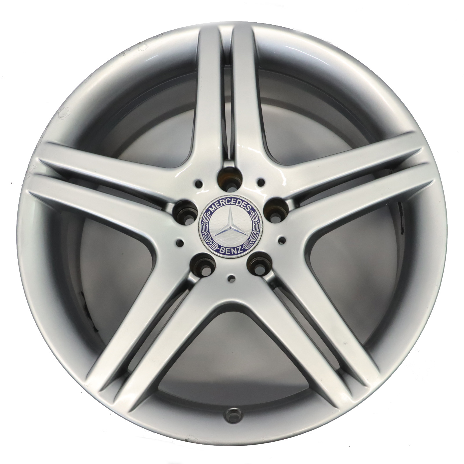 Mercedes W203 Tylna Srebrna Felga Aluminiowa 18" ET:30 8,5J A2034015602