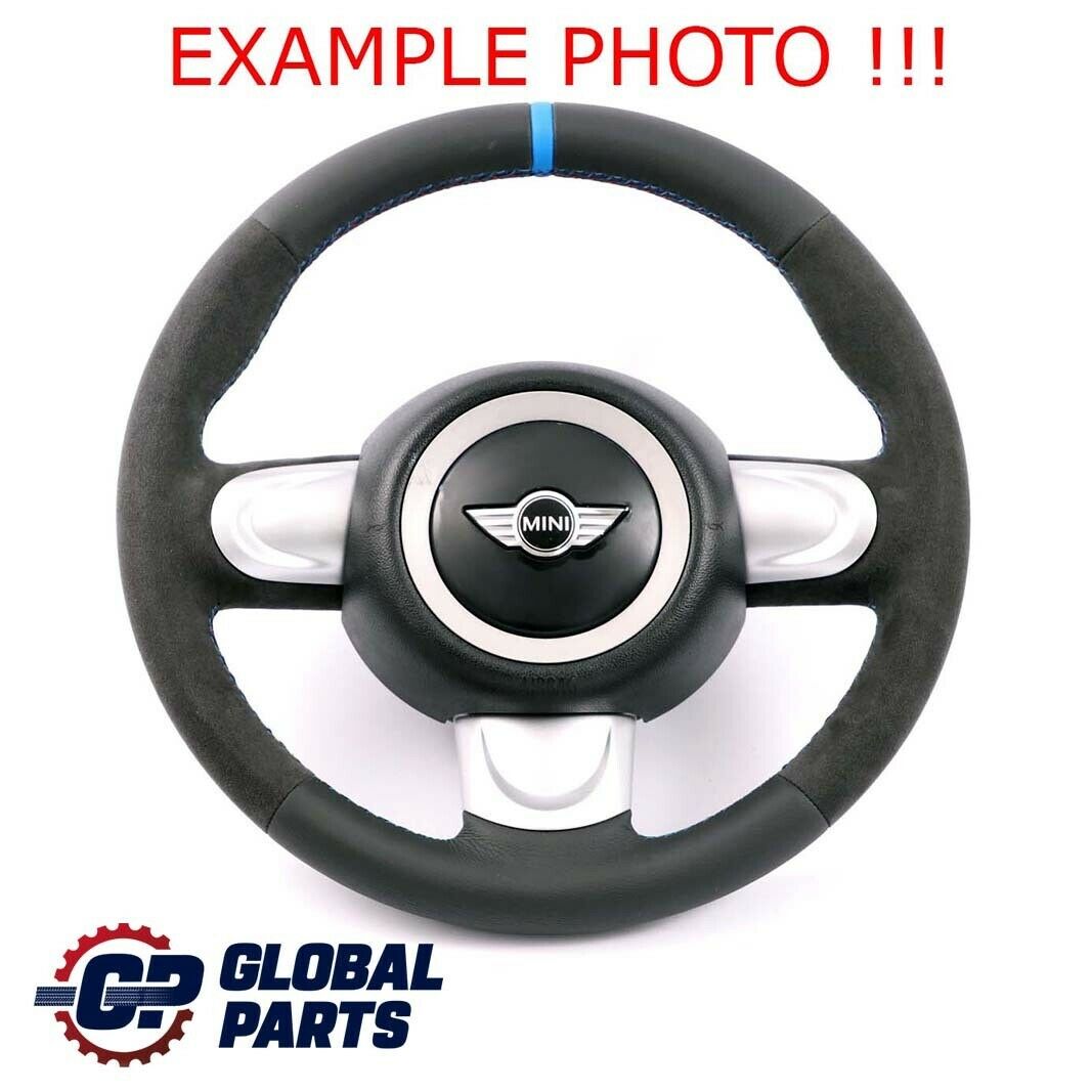 Mini Cooper R56 R60 NEW Black / Alcantara Leather Sport Steering Wheel 3 Spoke