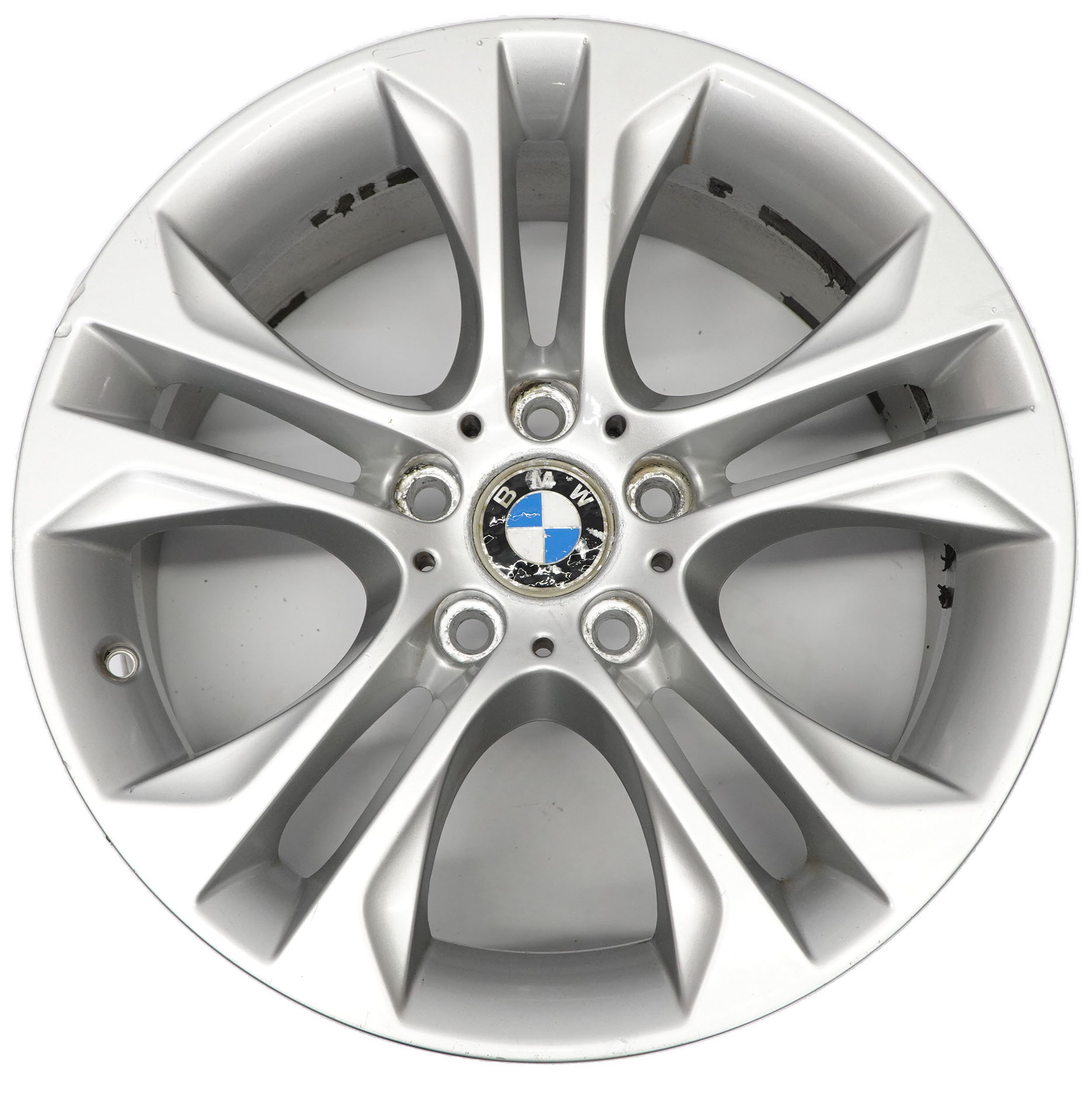 BMW X3 F25 Srebrna Felga Aluminiowa 18" 605 8J ET:43 Double Spoke 6862886