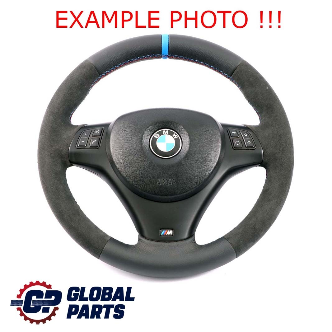 BMW E87 E90 E91 E92 NEW Black Leather / Alcantara M-Sport Thick Steering Wheel