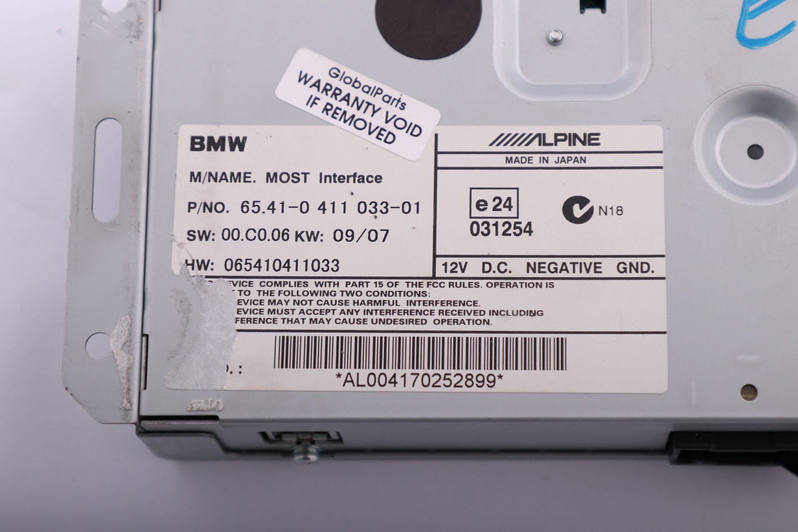 BMW E60 E87 E90 Moduł Interfejs Złącze iPod 411033