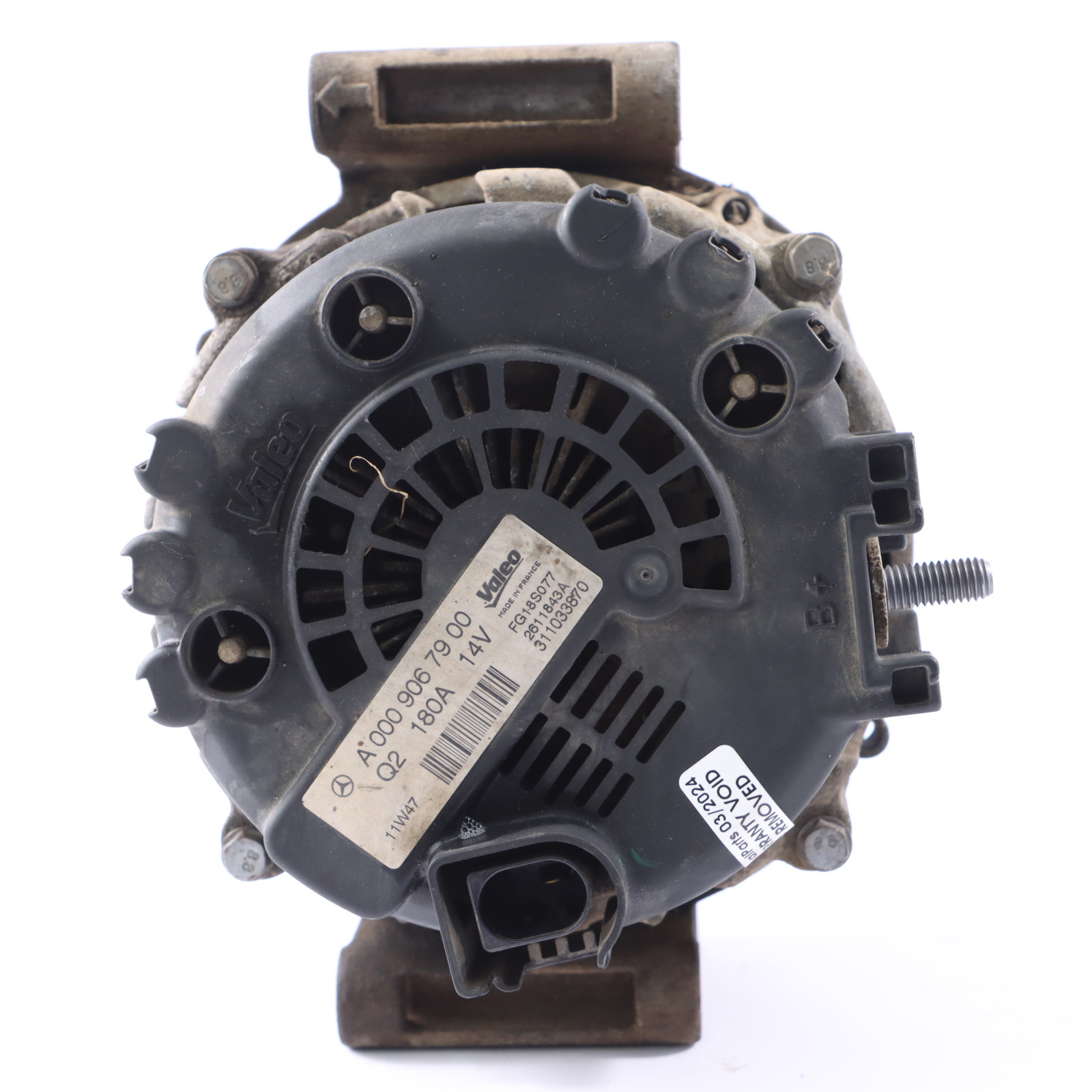 Mercedes W204 W212 Diesel OM651 Alternator Valeo 180A A0009067900