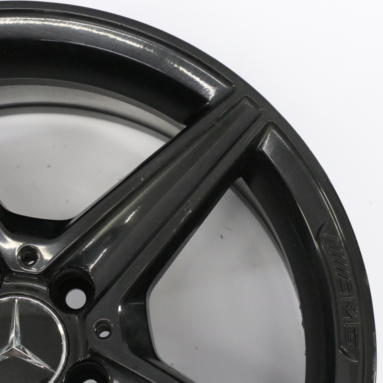 Mercedes W205 Black AMG Alloy Wheel Rim 5 Spoke 18" 7,5J ET:44 A2054011100