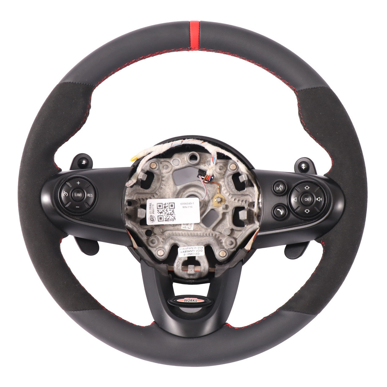 Steering Wheel Mini Cooper S JCW F56 NEW Black Leather / Alcantara Sport Paddles