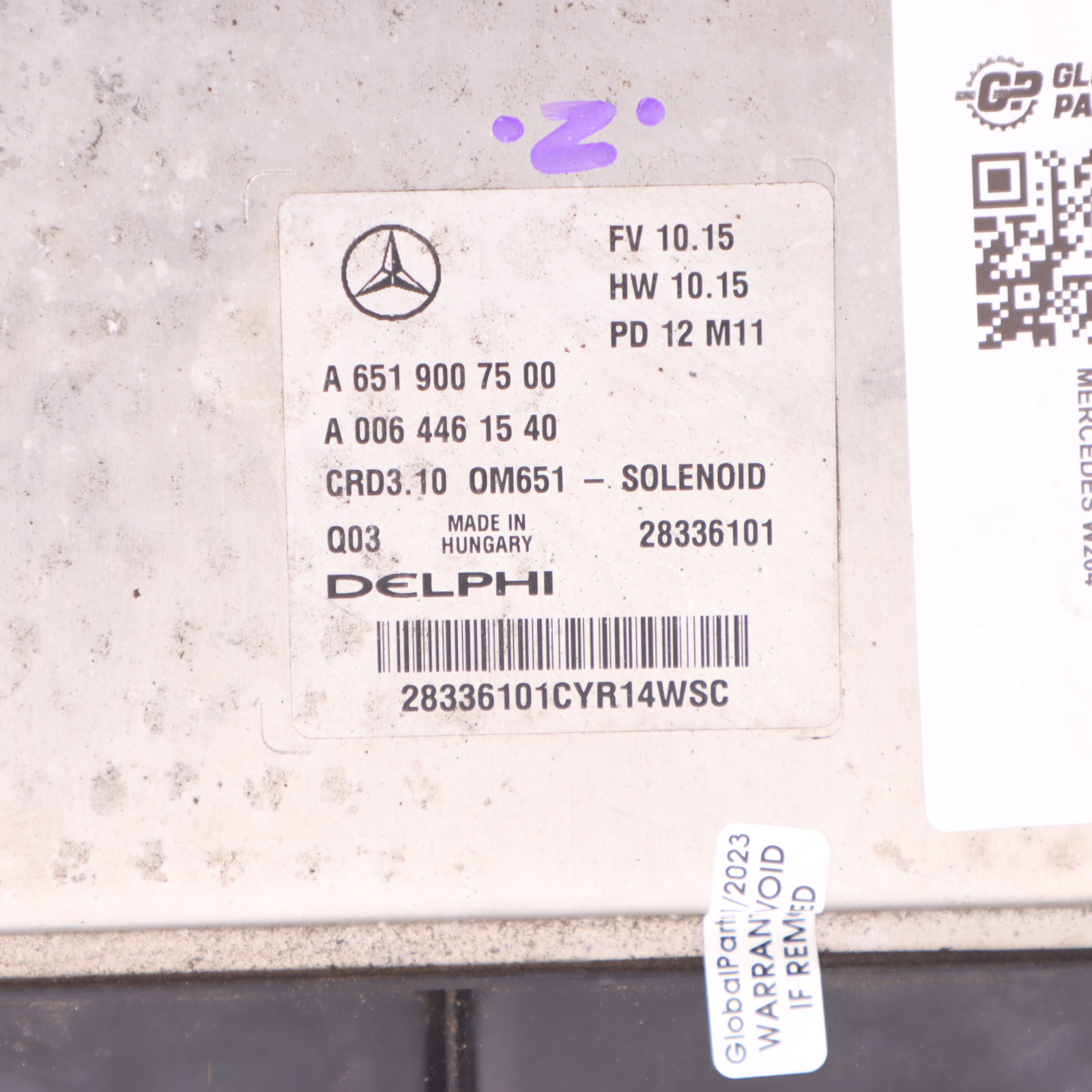 Mercedes W204 C 220 CDI 651.911 Komputer Sterownik Silnika ECU A6519007500