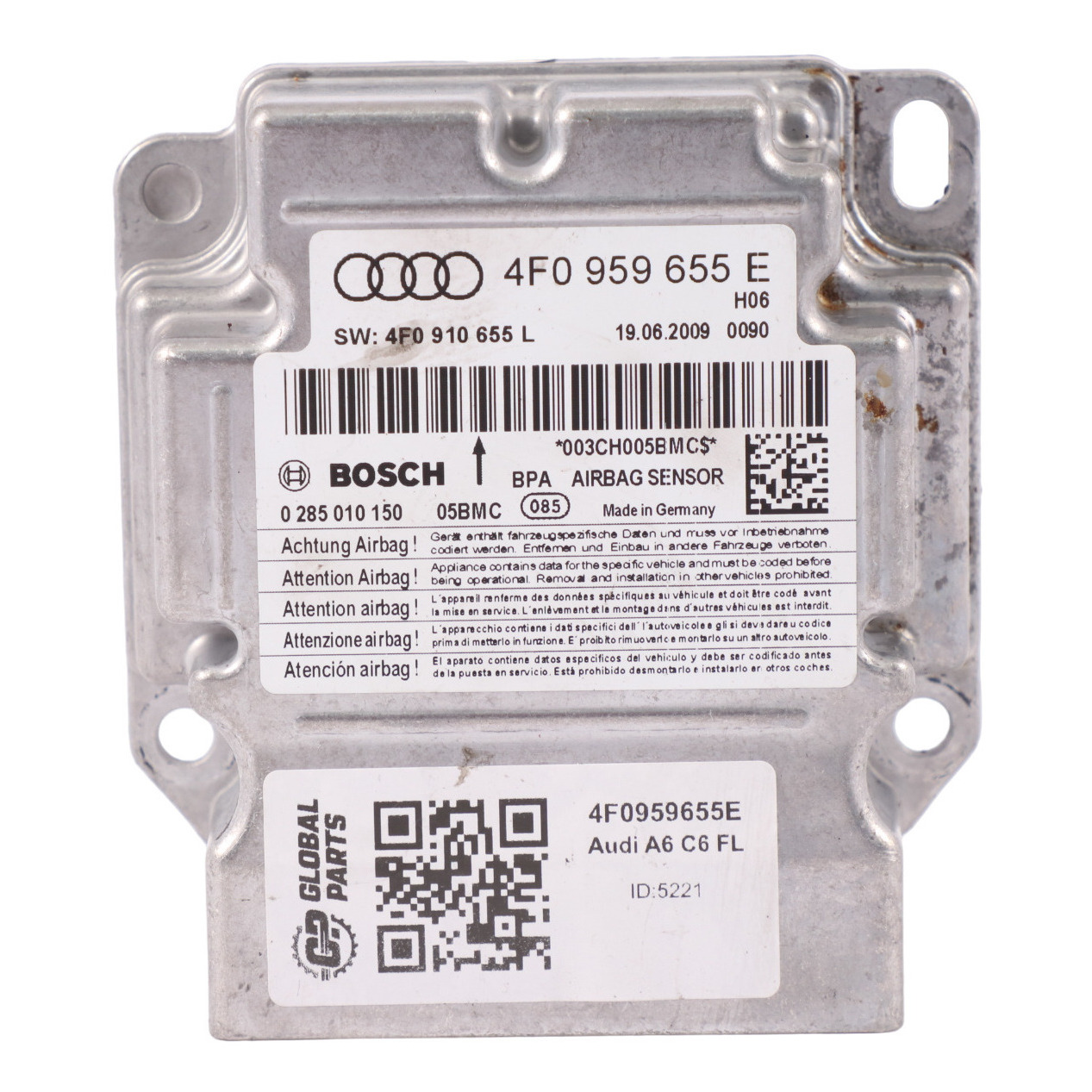 Audi A6 C6 Moduł Sensor Poduszki Powietrznej AIRBAG 4F0959655E