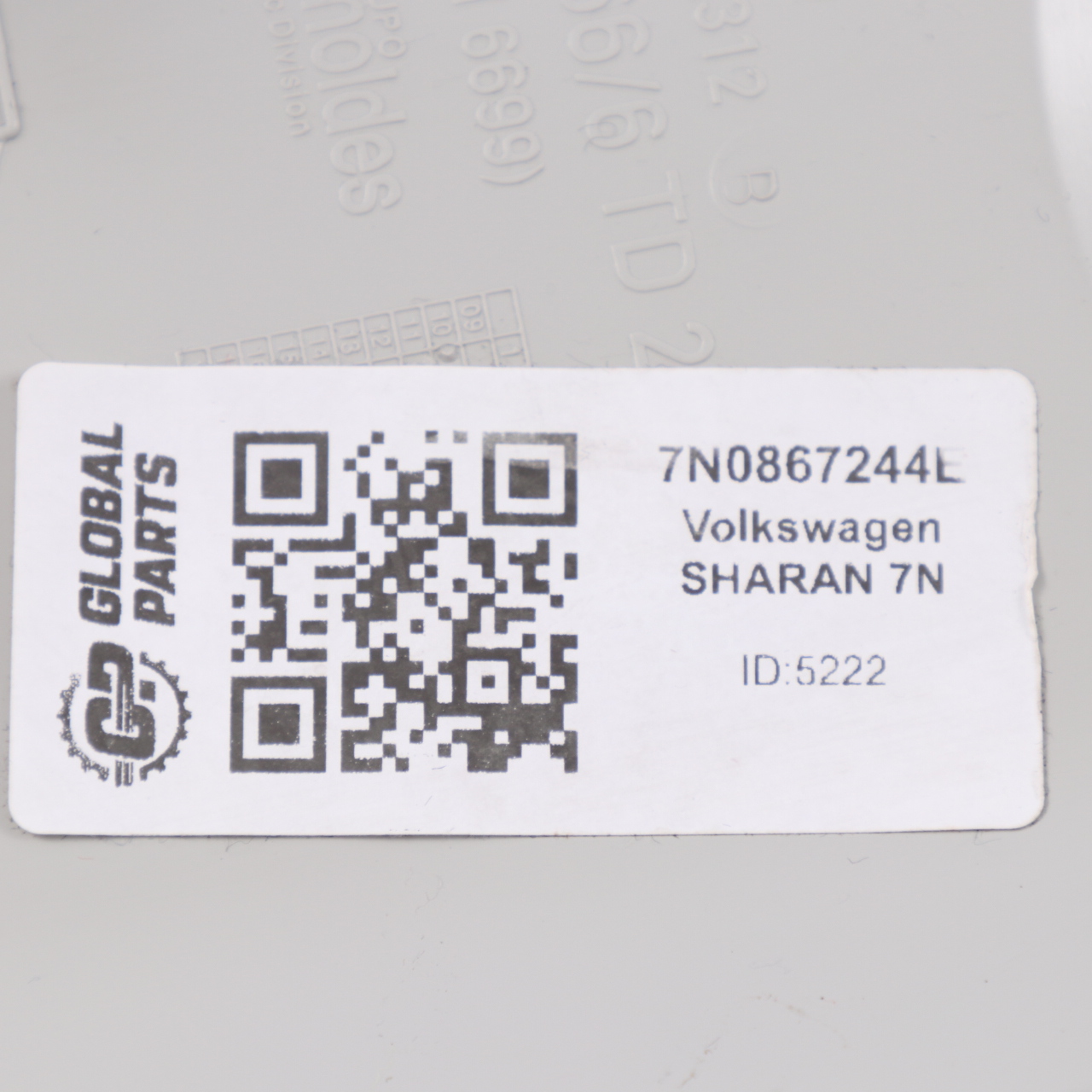 VW Sharan 7N Osłona Panel Słupka B Prawa Szara 7N0867244E