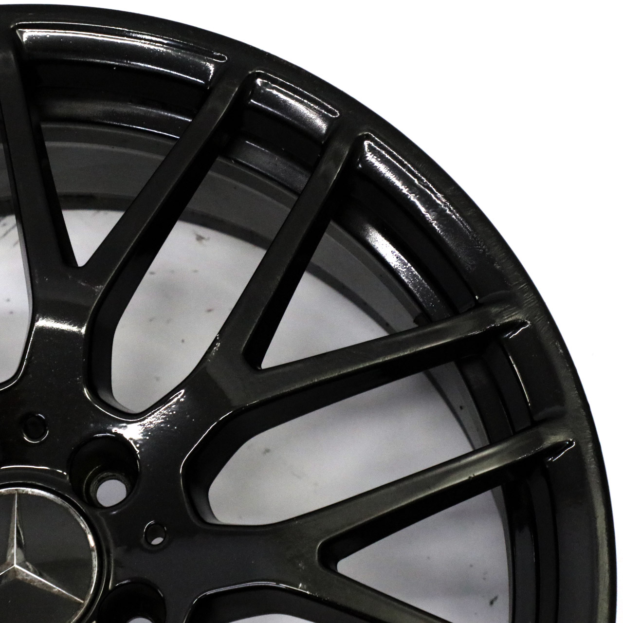 Mercedes C117 W176 Black Alloy Wheel Rim 19" 9 Double Spoke ET:48 8J A1764010900