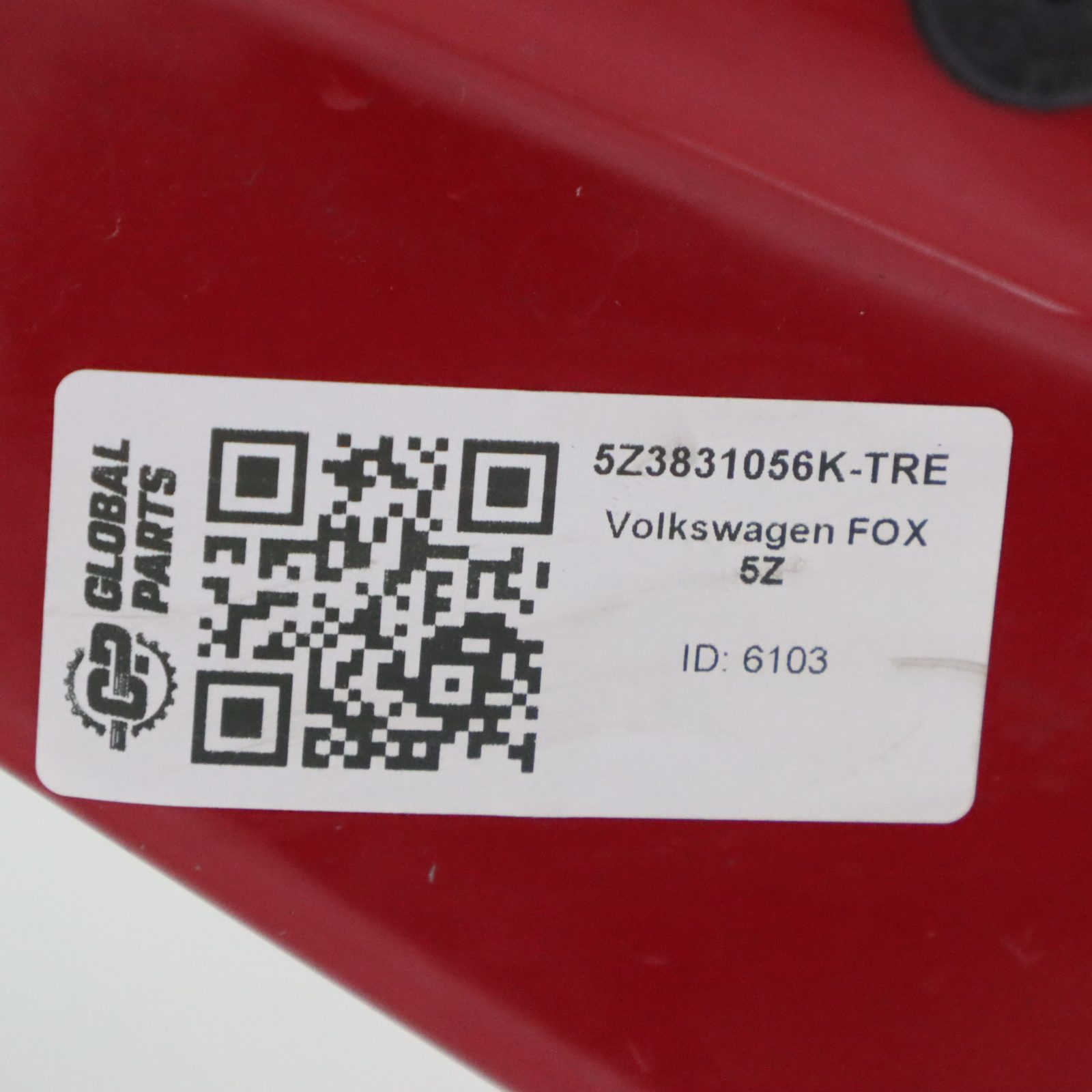 Volkswagen VW Fox 5Z Drzwi Prawe Przednie Tornado Red Czerwony - Y3D