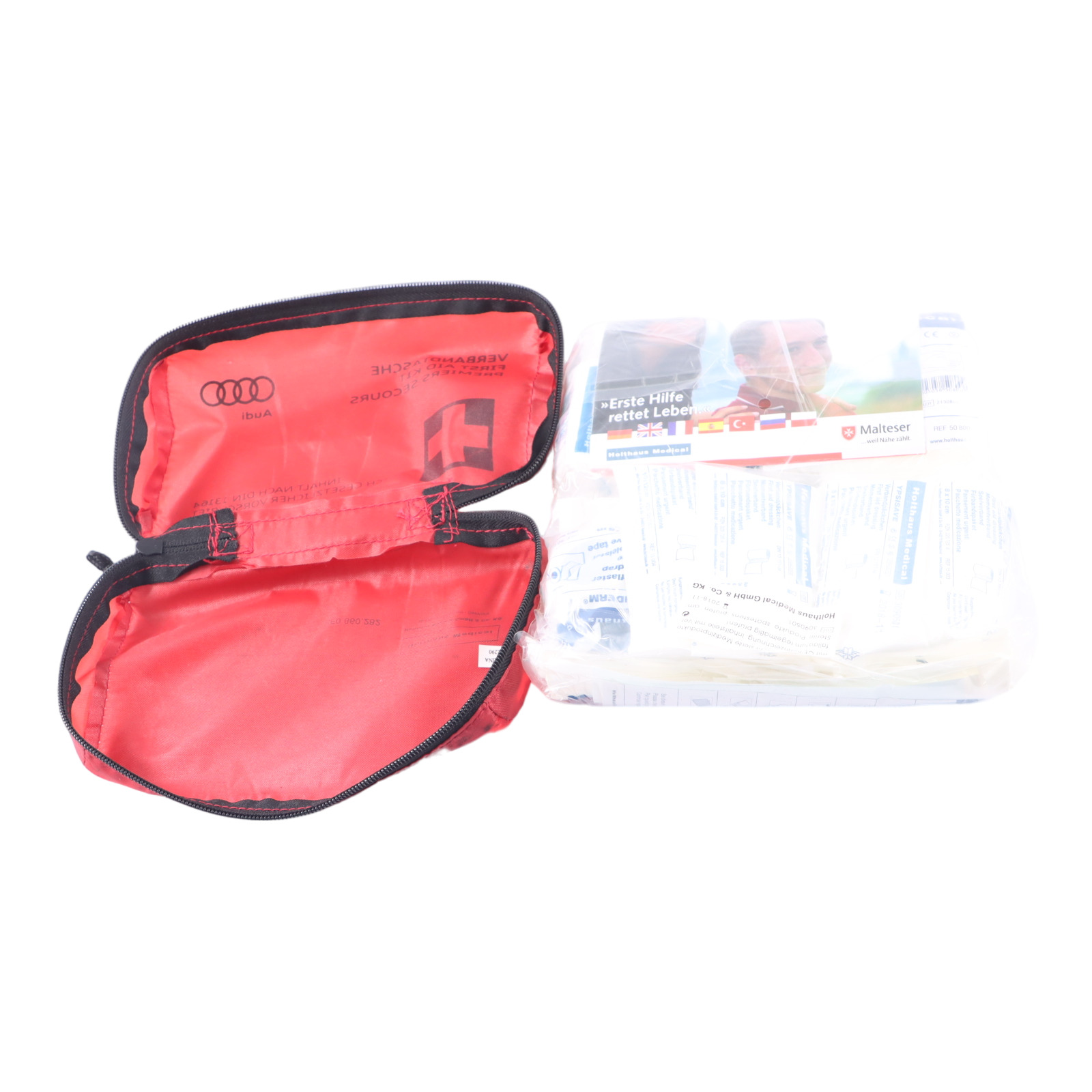 Audi Universal First Aid Emergency Medical Kit Red Pouch 8F0860282