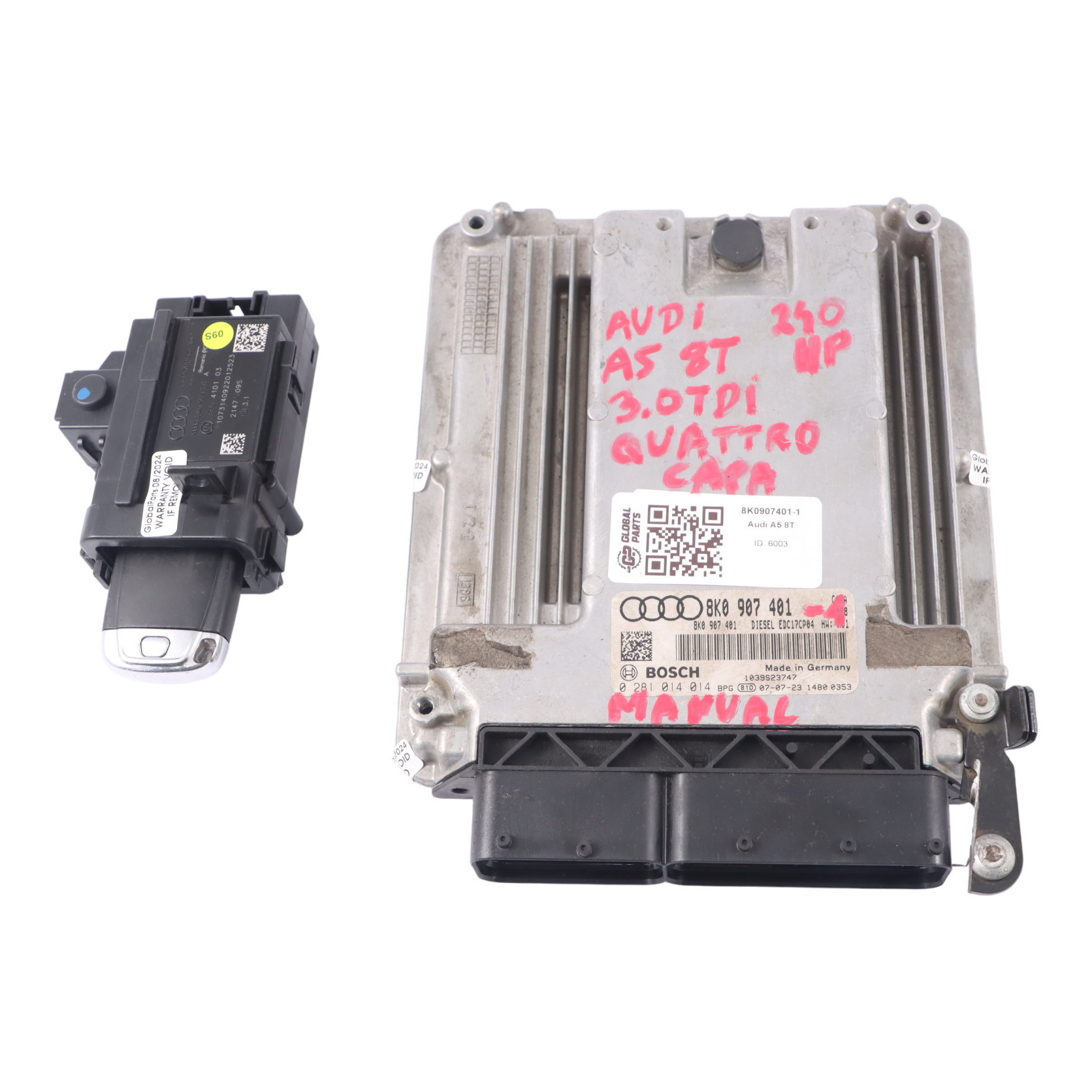 Audi A5 8T 3.0TDI CAPA Quattro 240HP Zestaw ECU Komputer Silnika 8K0907401