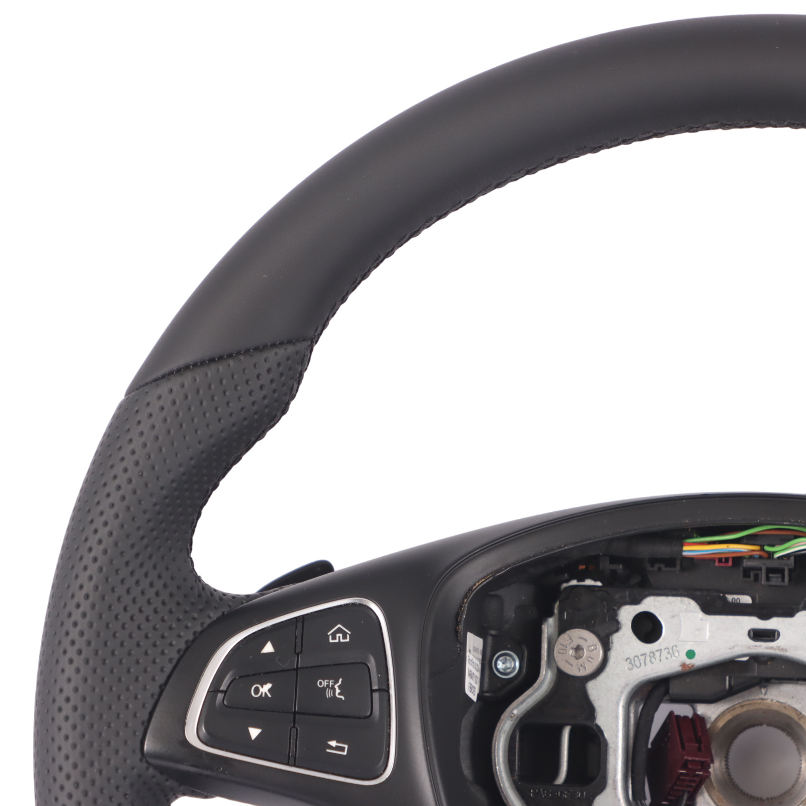 Mercedes W205 Steering Wheel NEW Black Leather Multifunction Paddle Shift