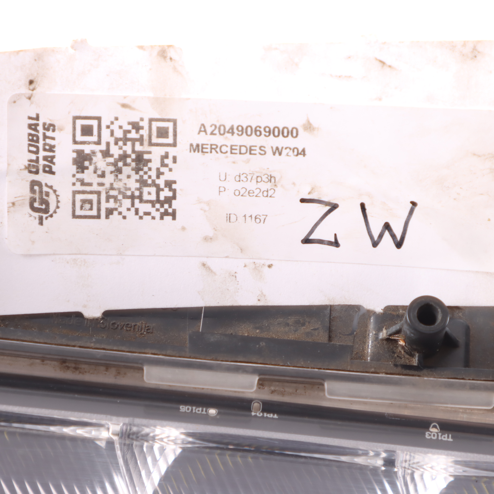 Mercedes W204 W212 Halogen Światło Zderzaka Przód Prawy A2049069000