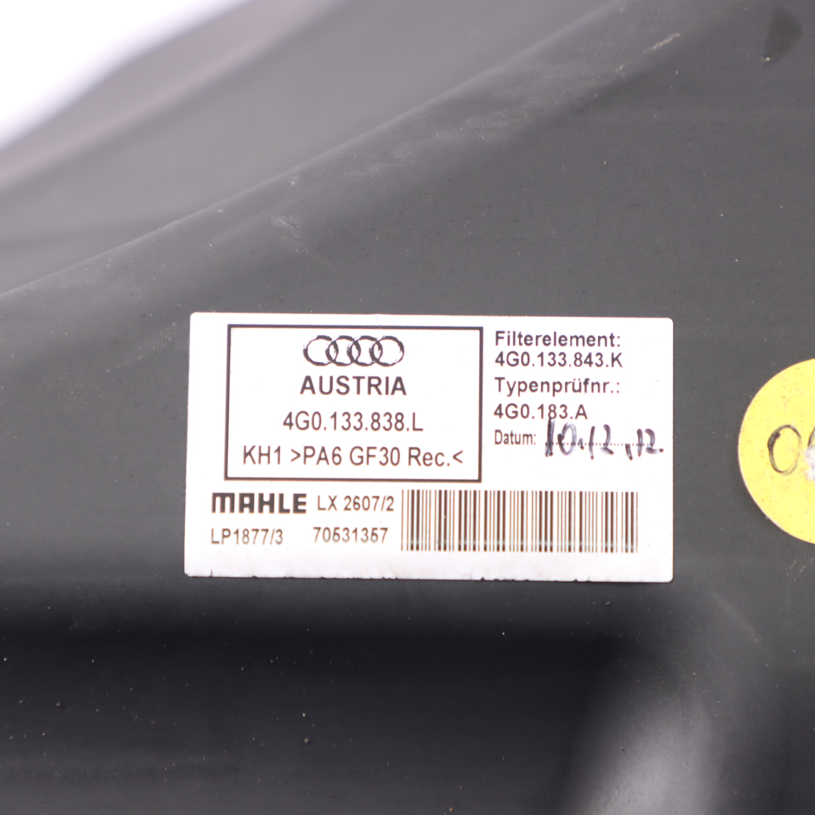 Audi A6 C7 2.0 TDI CGLC Diesel Obudowa Filtra Powietrza 4G0133838L