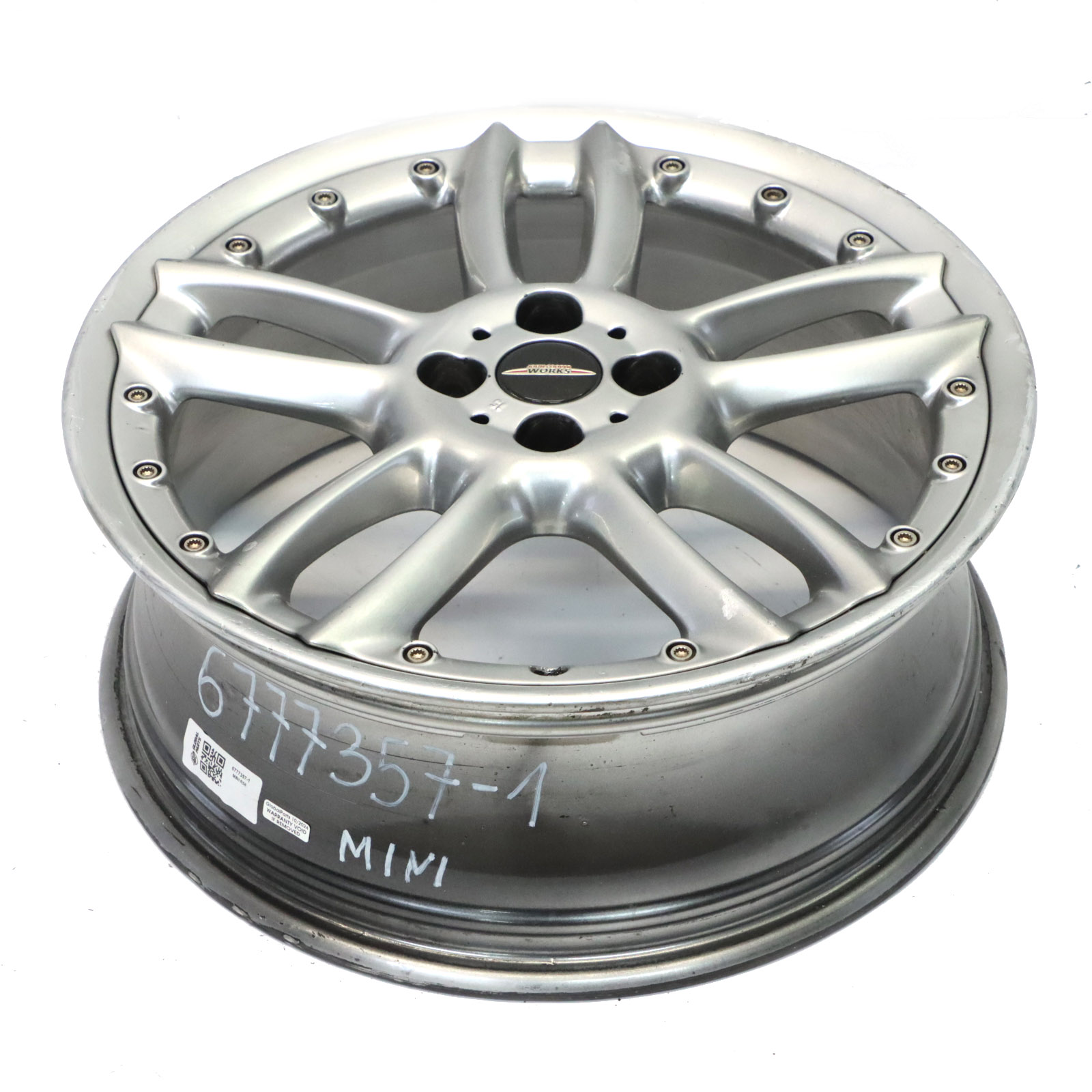 Mini R56 Grey Light Alloy Wheel Rim 18" 7J ET:52 Double Spoke 6777357