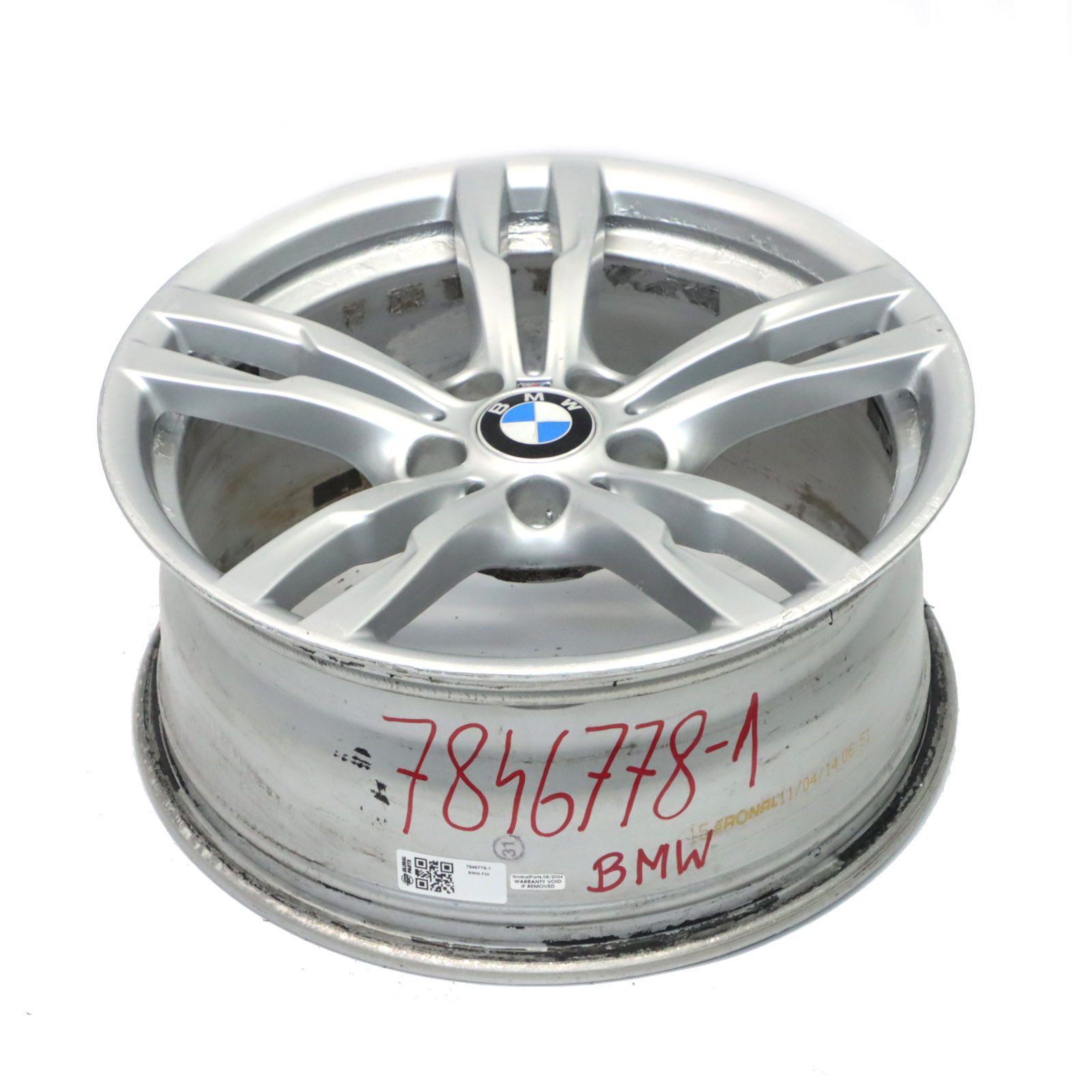 BMW F30 F31 F32 18" 8J ET:34 Felga Aluminiowa Srebrna 7846778