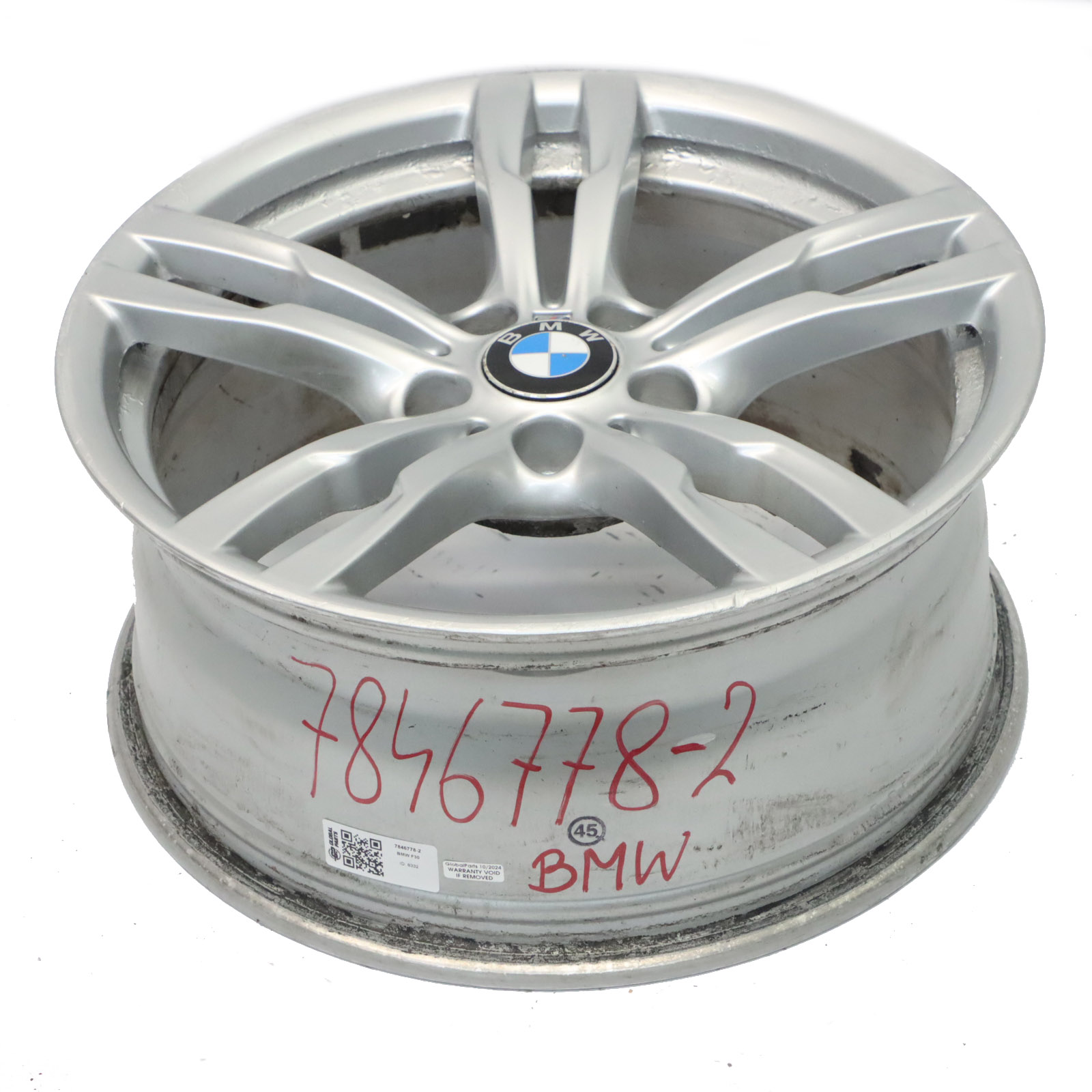 BMW F30 F31 F32 18" 8J ET:34 Felga Aluminiowa Srebrna 7846778