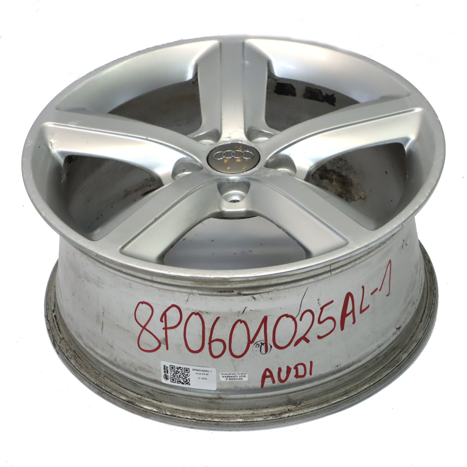 Audi A3 8P Felga Aluminiowa Srebrna 17" 7,5J ET:56 8P0601025AL