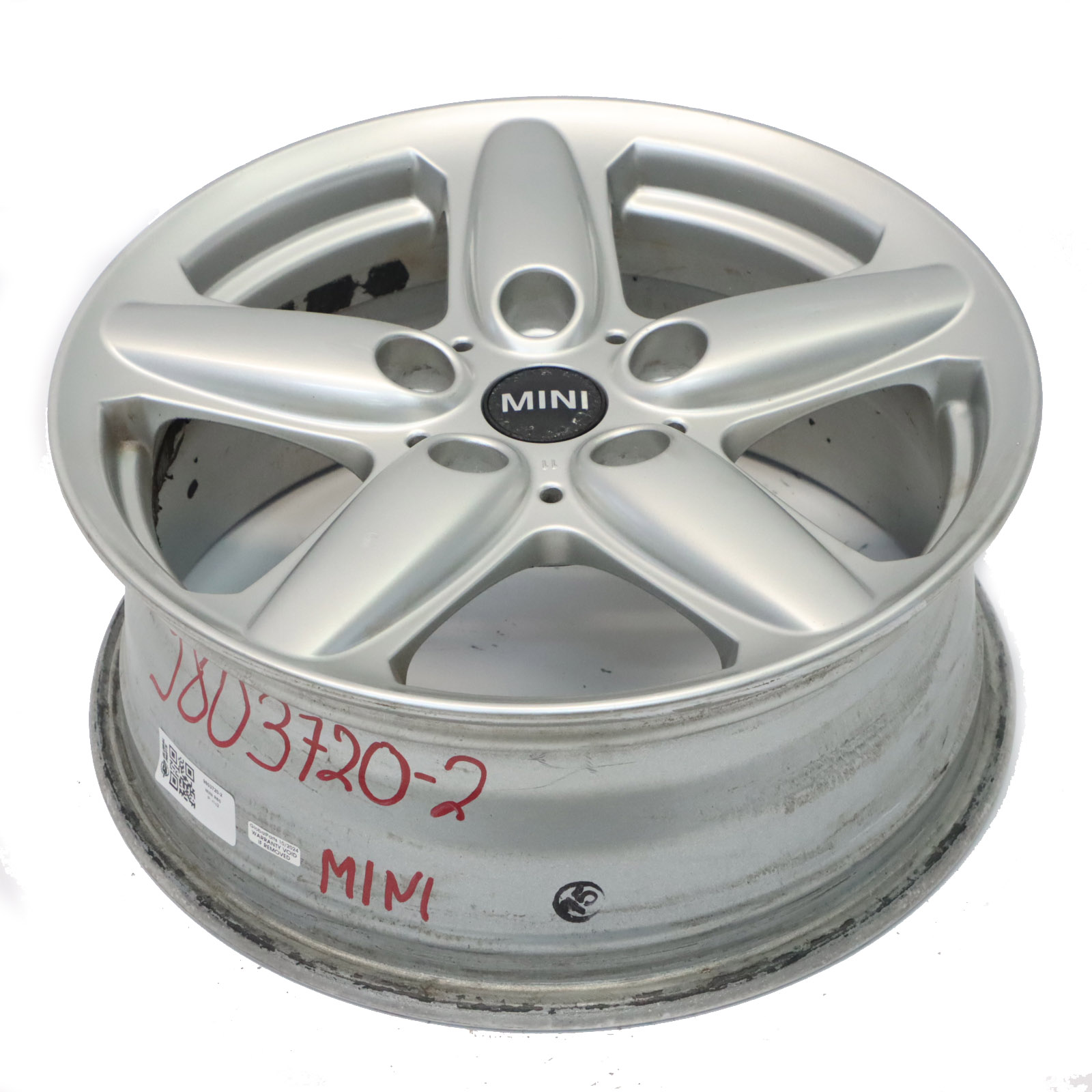 Mini Cooper R60 R61 Silver Wheel Alloy Rim 16" 6,5J 5-Star Single Spoke 124