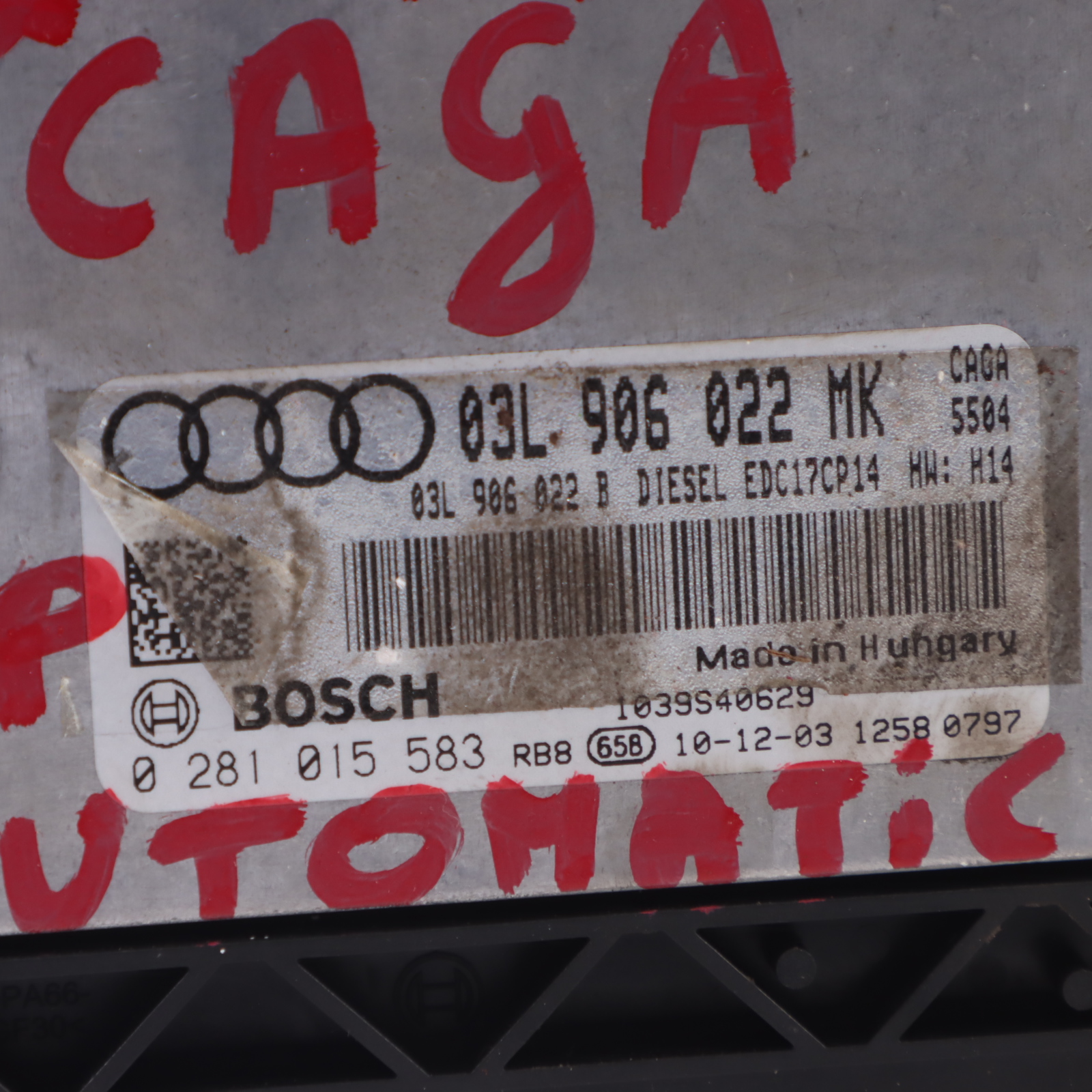 Audi A4 B8 2.0 TDI CAGA 143KM Komputer Sterownik Silnika ECU 03L906022MK