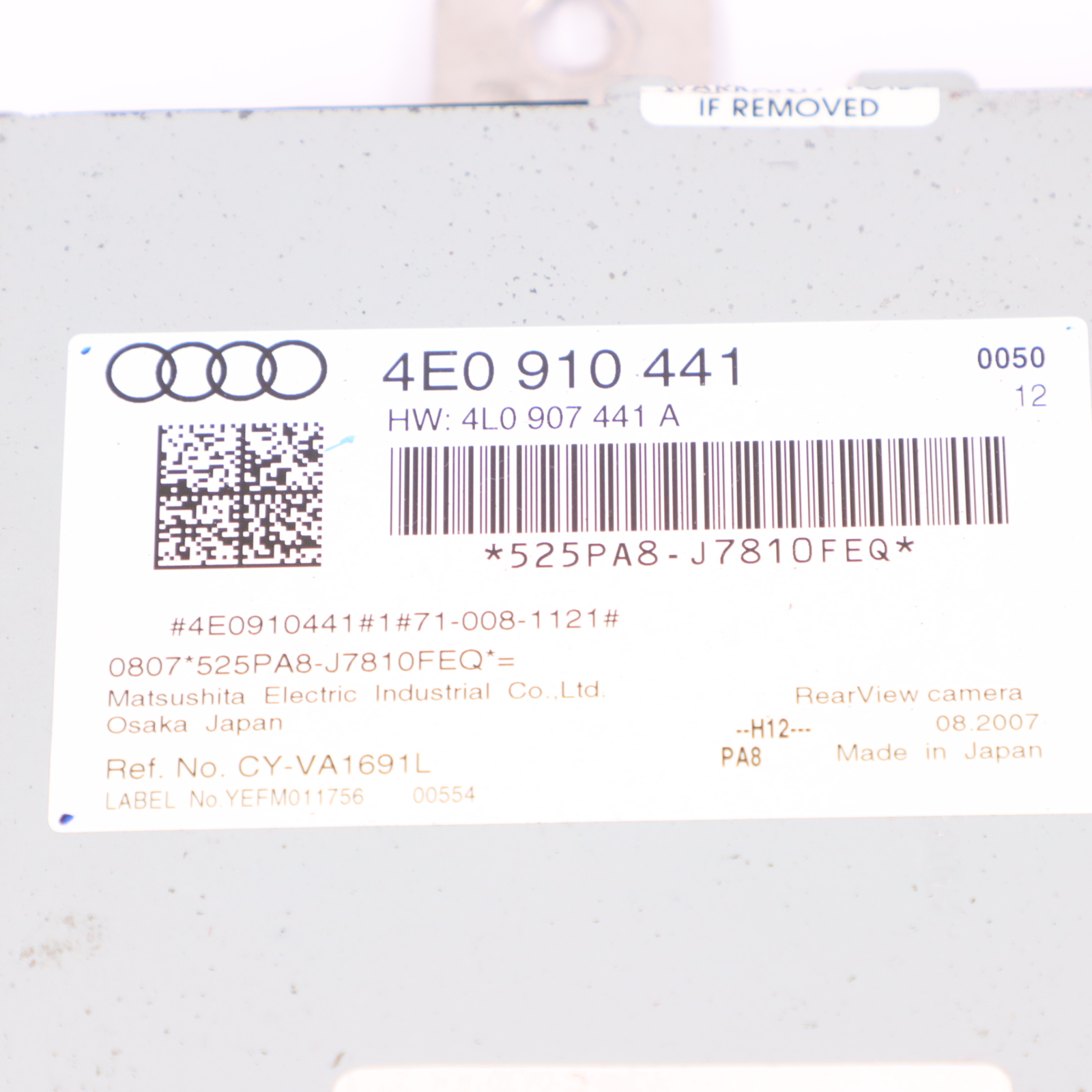 AUDI A8 S8 D3 Moduł Sterownik Kamery Cofania 4E0910441 