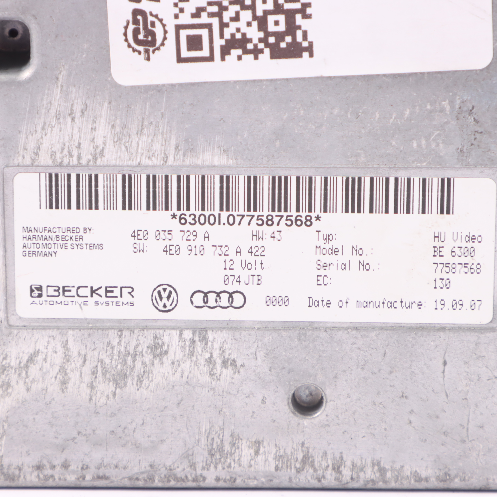 Audi A8 4E S8 D3 Moduł interfejsu Sterownik MMI 4E0910732A