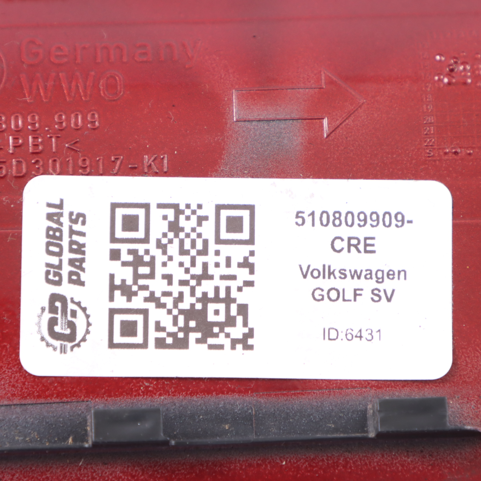 Volkswagen Golf Sportsvan Klapka Wlewu Paliwa Cranberry Red A3R 510809909