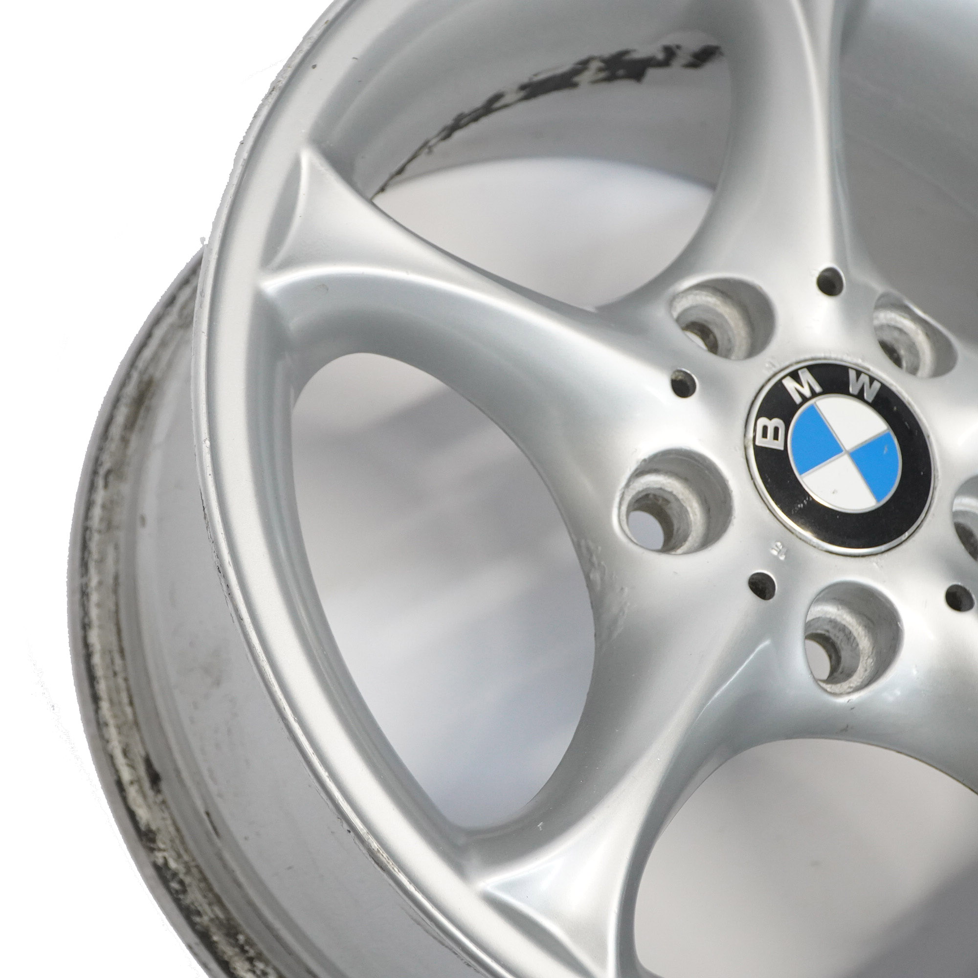 BMW Z4 E85 Srebrna Felga Aluminiowa 16" 7J ET:47 Star Spoke 6758187