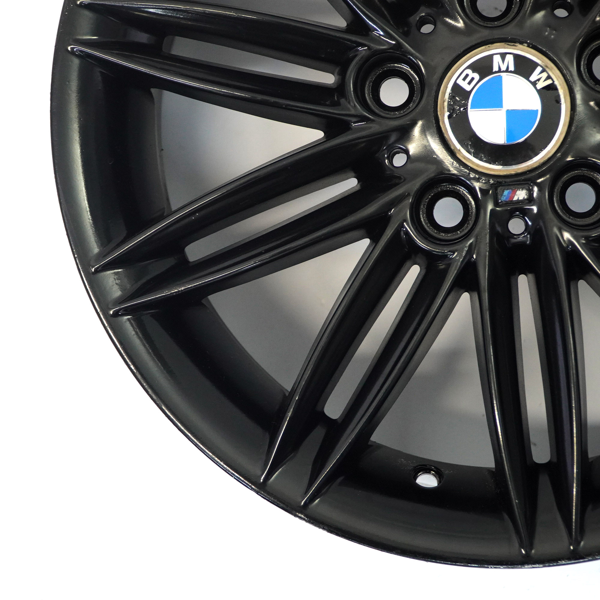 BMW E81 E82 E87 E88 Czarna Felga Aluminiowa 17" 7J ET:47 M Double Spoke 207