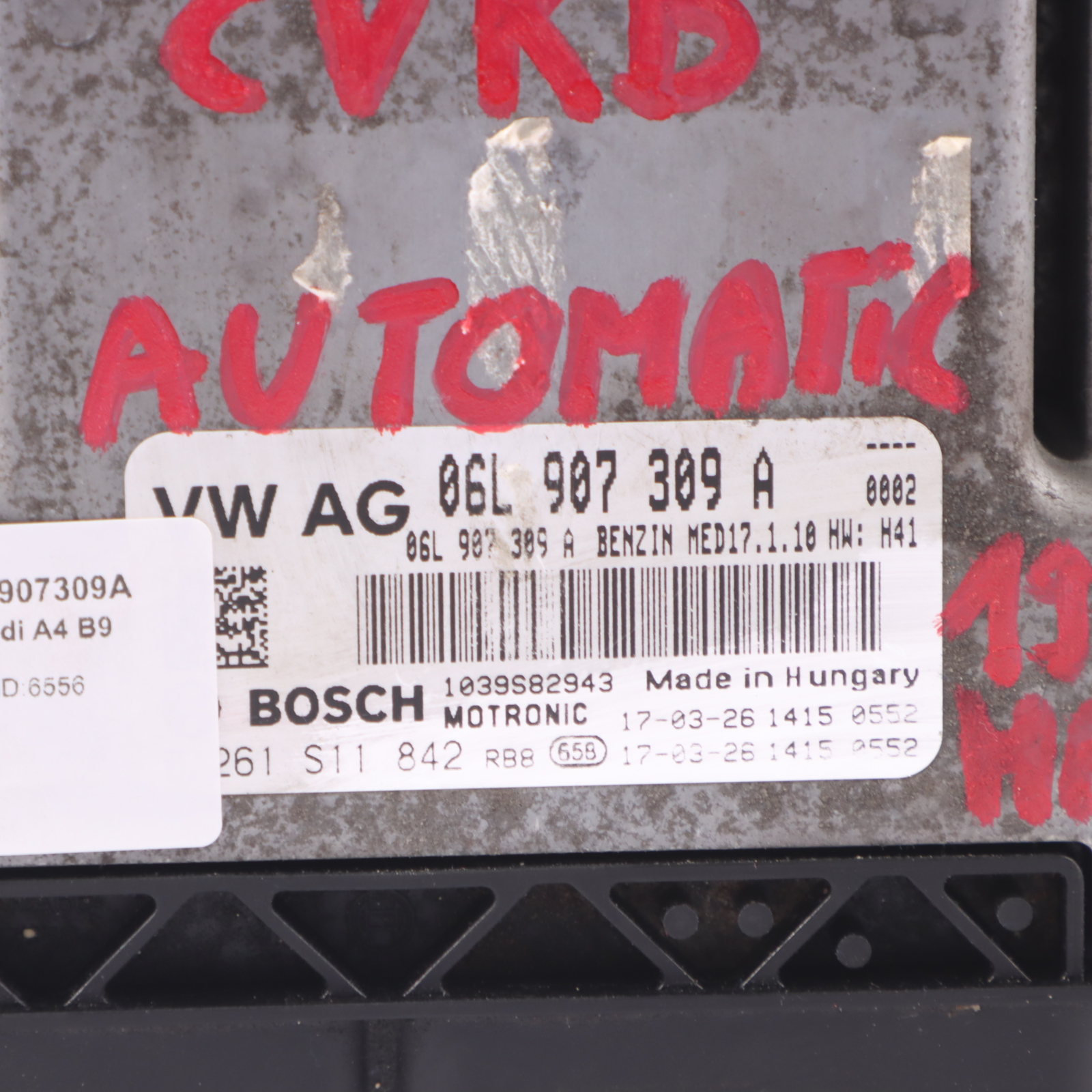 Audi A4 B9 2.0 TFSI CVKB 190KM Komputer Silnika ECU 06L907309A Automat