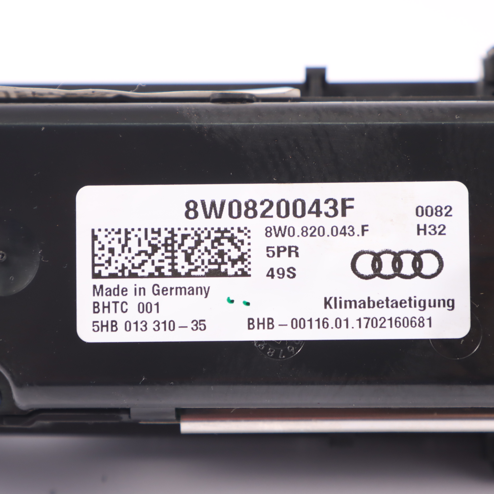 Audi A4 B9 Panel Sterowania Klimatyzacją 8W0820043F