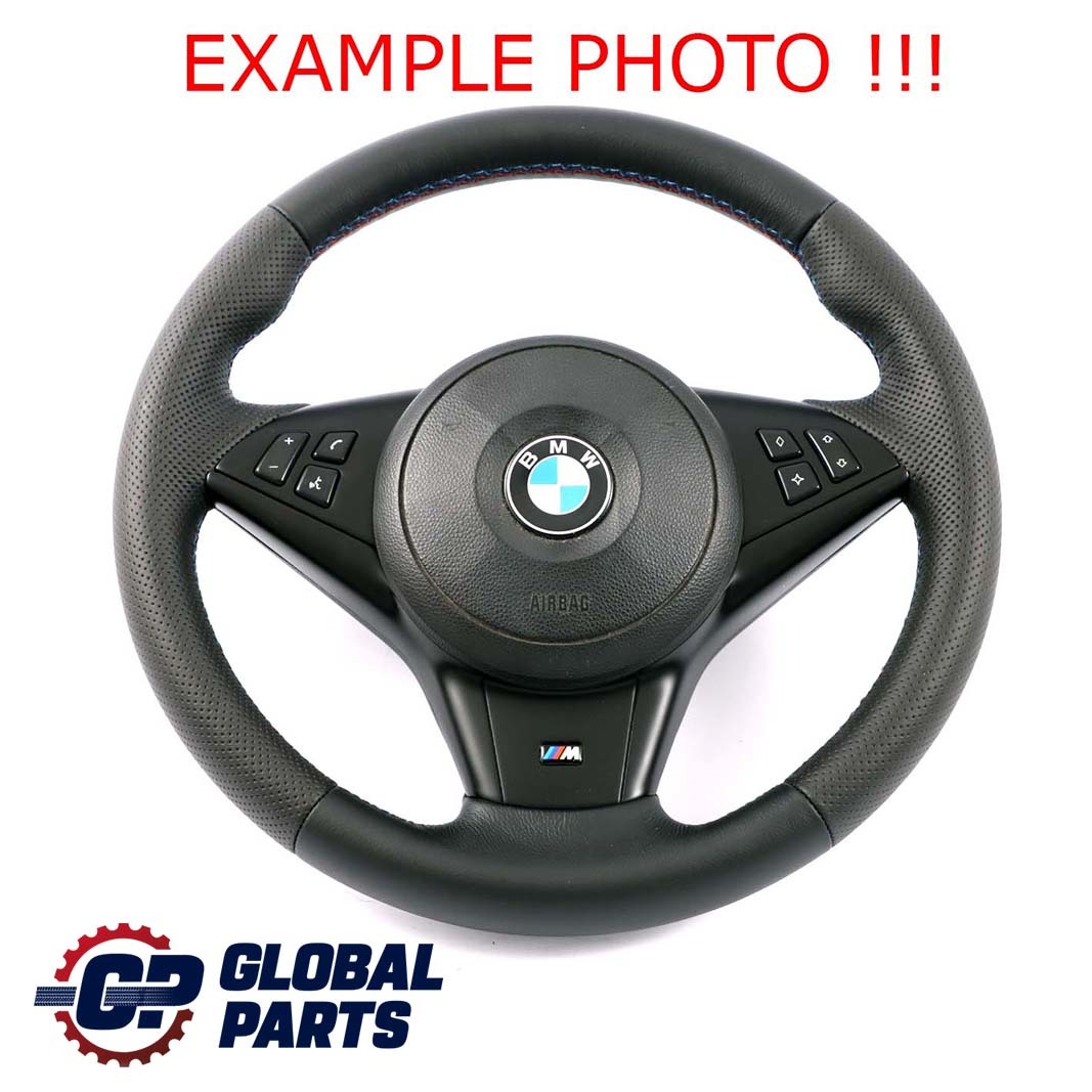 BMW 5 6 Series E60 E61 E63 E64 NEW Leather M-Sport Steering Wheel ///M-threads