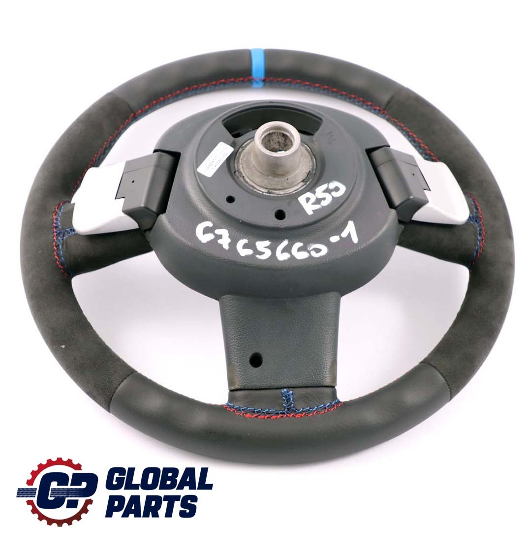 Mini Cooper R50 R52 NEW Black Leather Steering Wheel M-tricoloured Steptronic