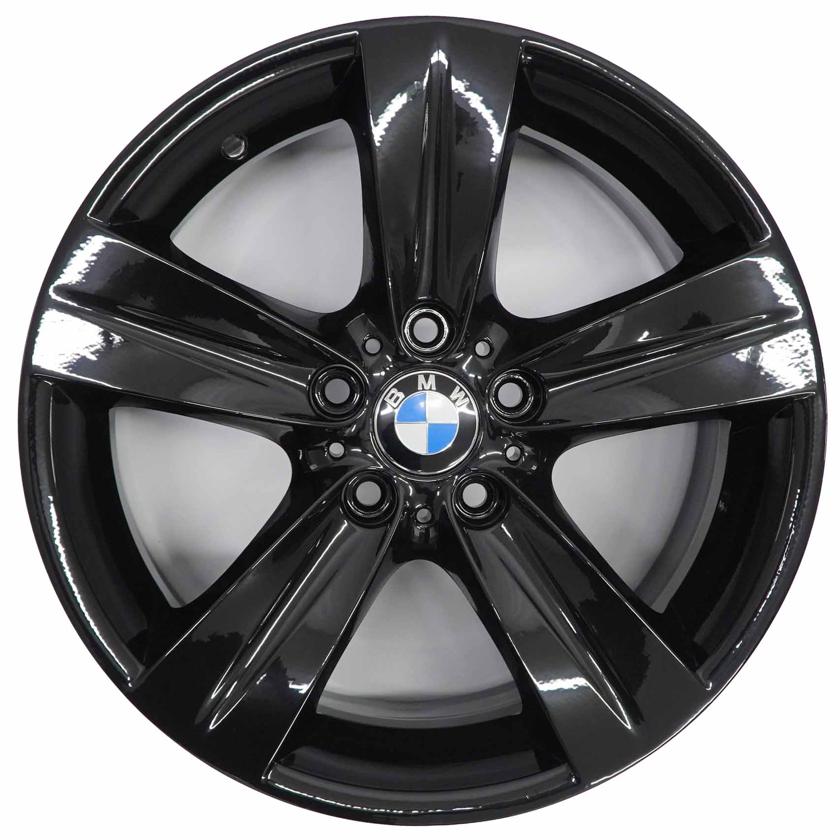 BMW E90 E91 Complete Set 4x Alloy Wheel Rim Black 18" Star Spoke 189