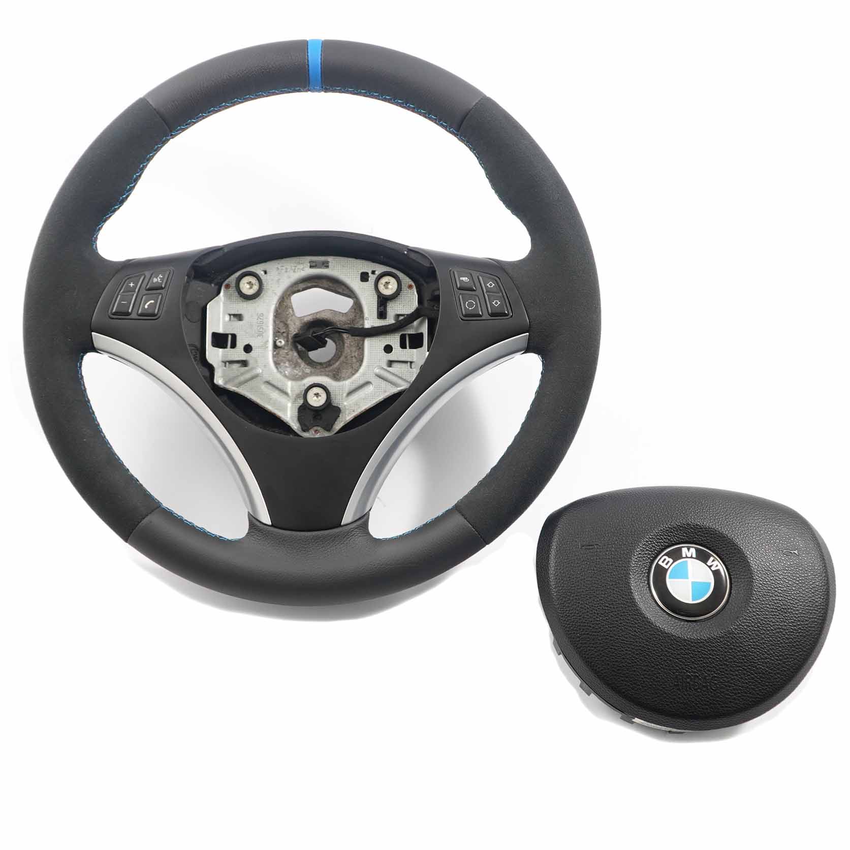 BMW E81 E82 E87 E90 E91 E92 NEW Leather / Alcantara M Sport Look Steering Wheel