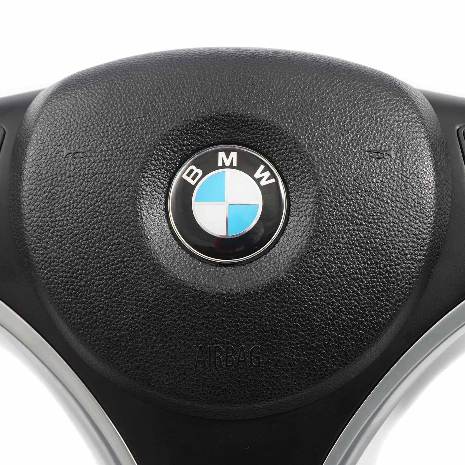 BMW E81 E82 E87 E90 E91 E92 NEW Black Leather M Sport Look Steering Wheel Trim