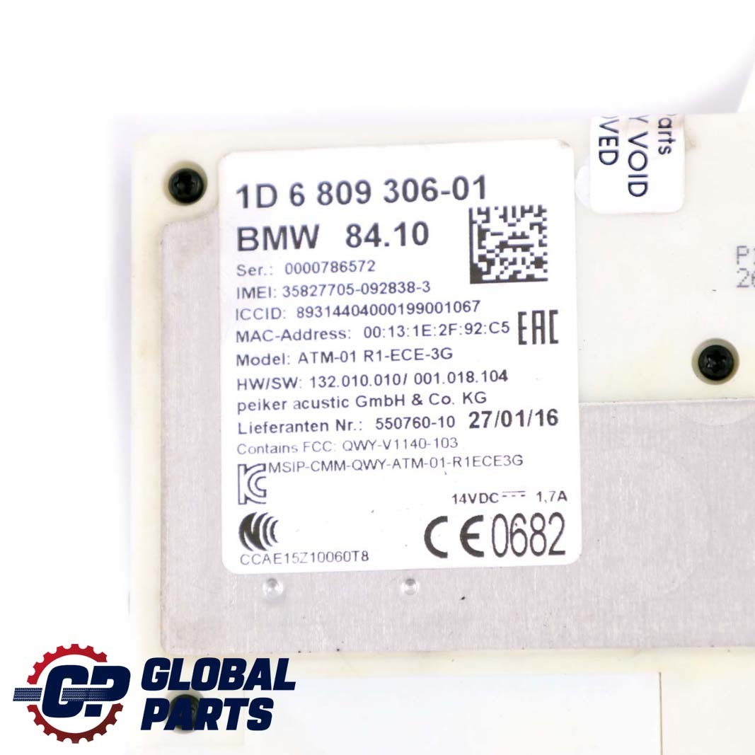 BMW X1 F30 LCI F48 Moduł Sterownik Telematic ATM ECE 3G 6809306