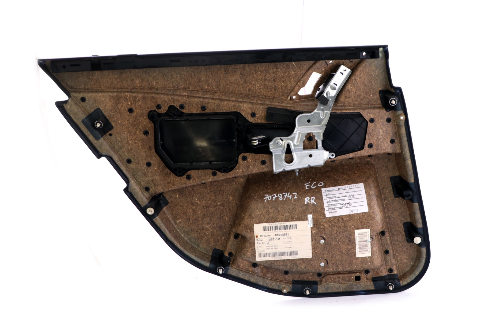 BMW E60 E61 Boczek Tapicerka Panel Drzwi Skóra Czarna Prawy Tył 7078742