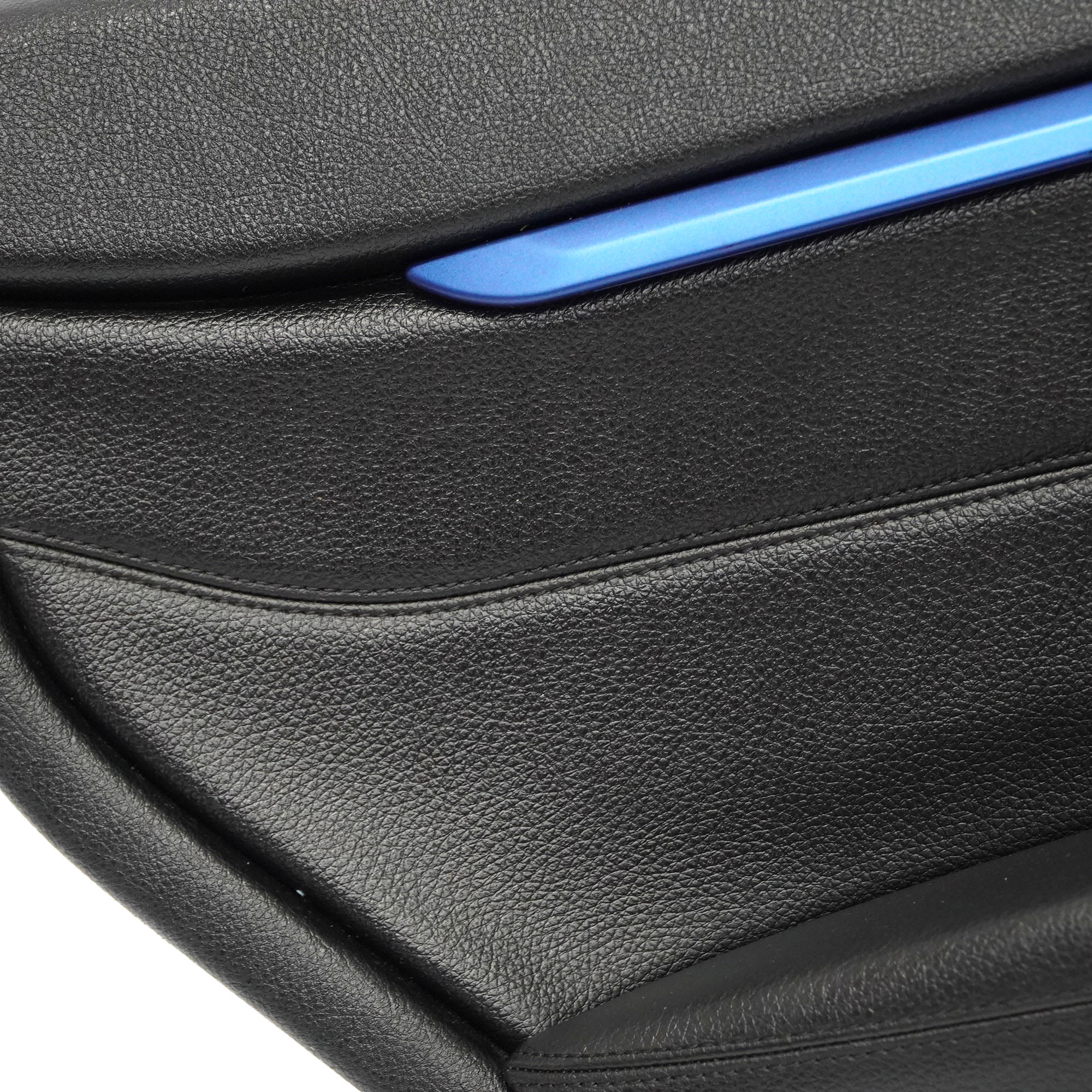 BMW F36 Door Card Trim Rear Left N/S Panelling Lining Leather Black Blue Strip