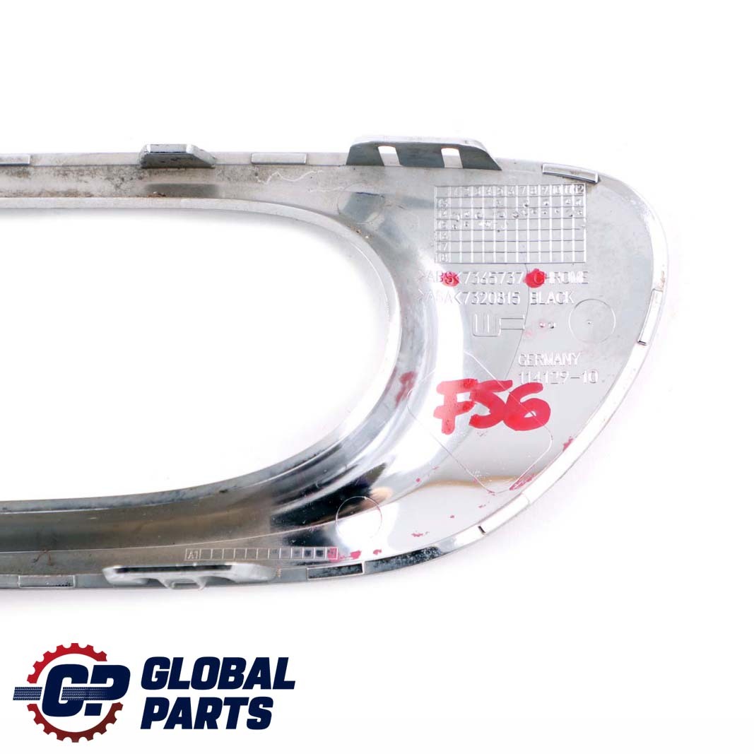 Mini Cooper F55 F56 F57 Rear Bumper Finisher Fog Light Cover Chrome 7365737