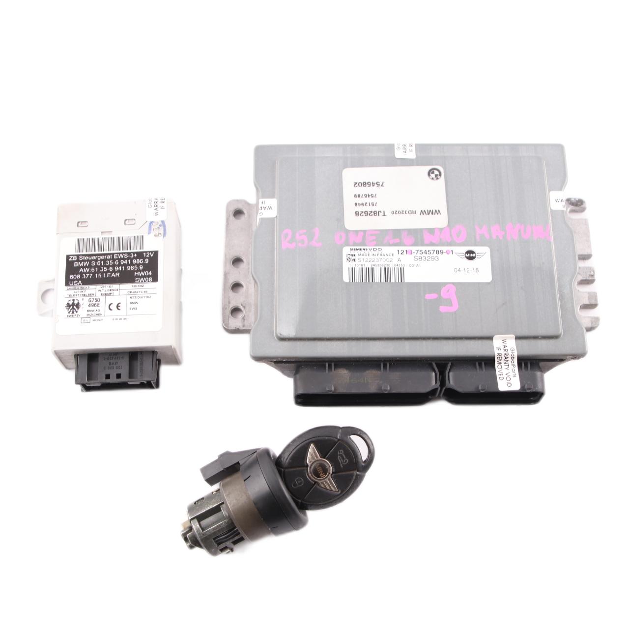 MINI One 1.6 R50 R52 W10 90HP Komputer Sterownik Silnika ECU DME 7545789