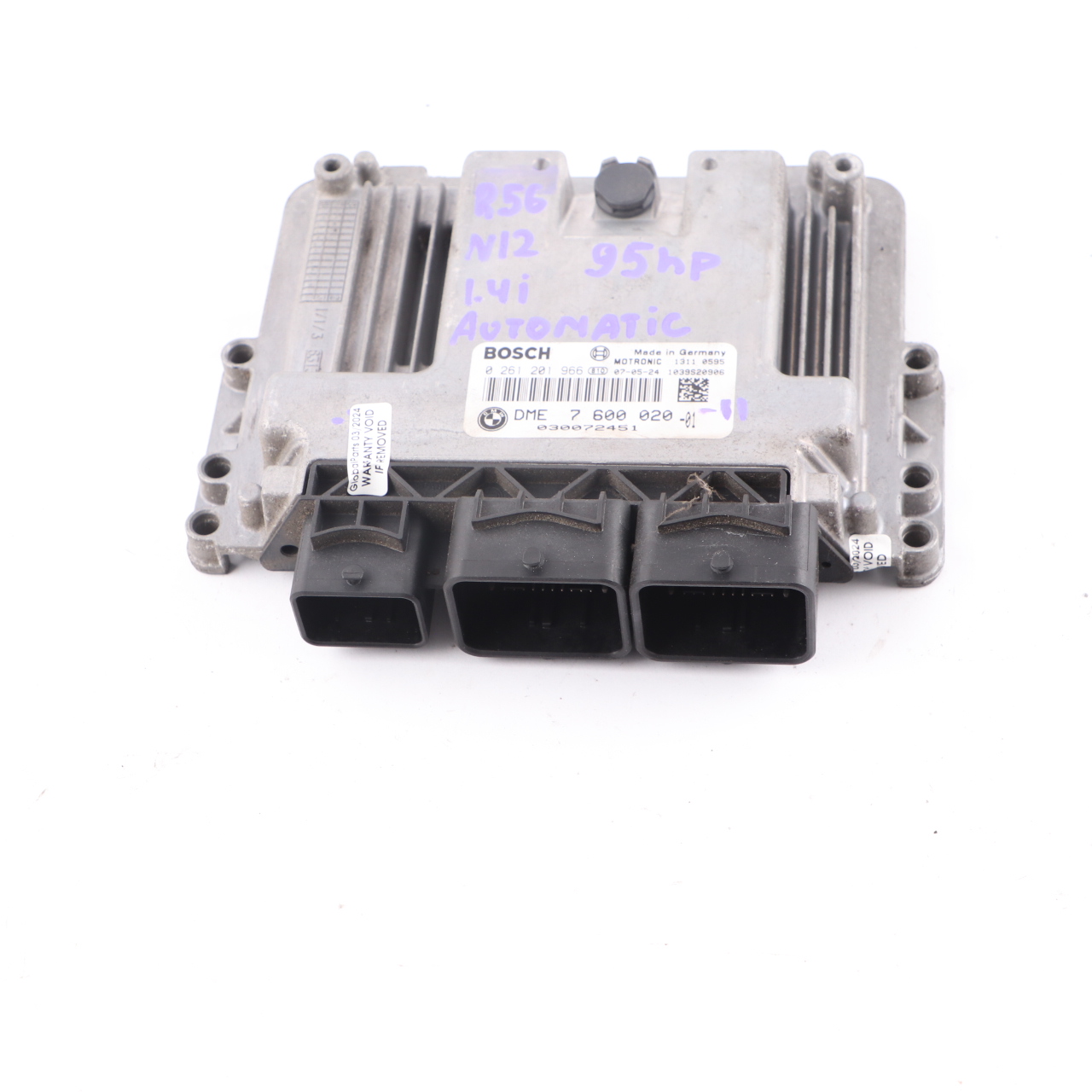 Mini One R56 N12 1.4 95HP Komputer Sterownik Silnika ECU DME 7600020