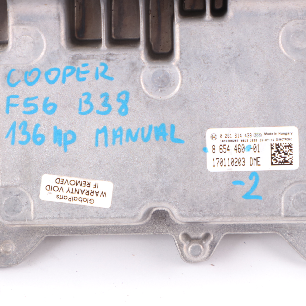 Mini Cooper F54 F55 136HP Benzyna B38 Zestaw ECU silnika 8654460 Klucz BDC