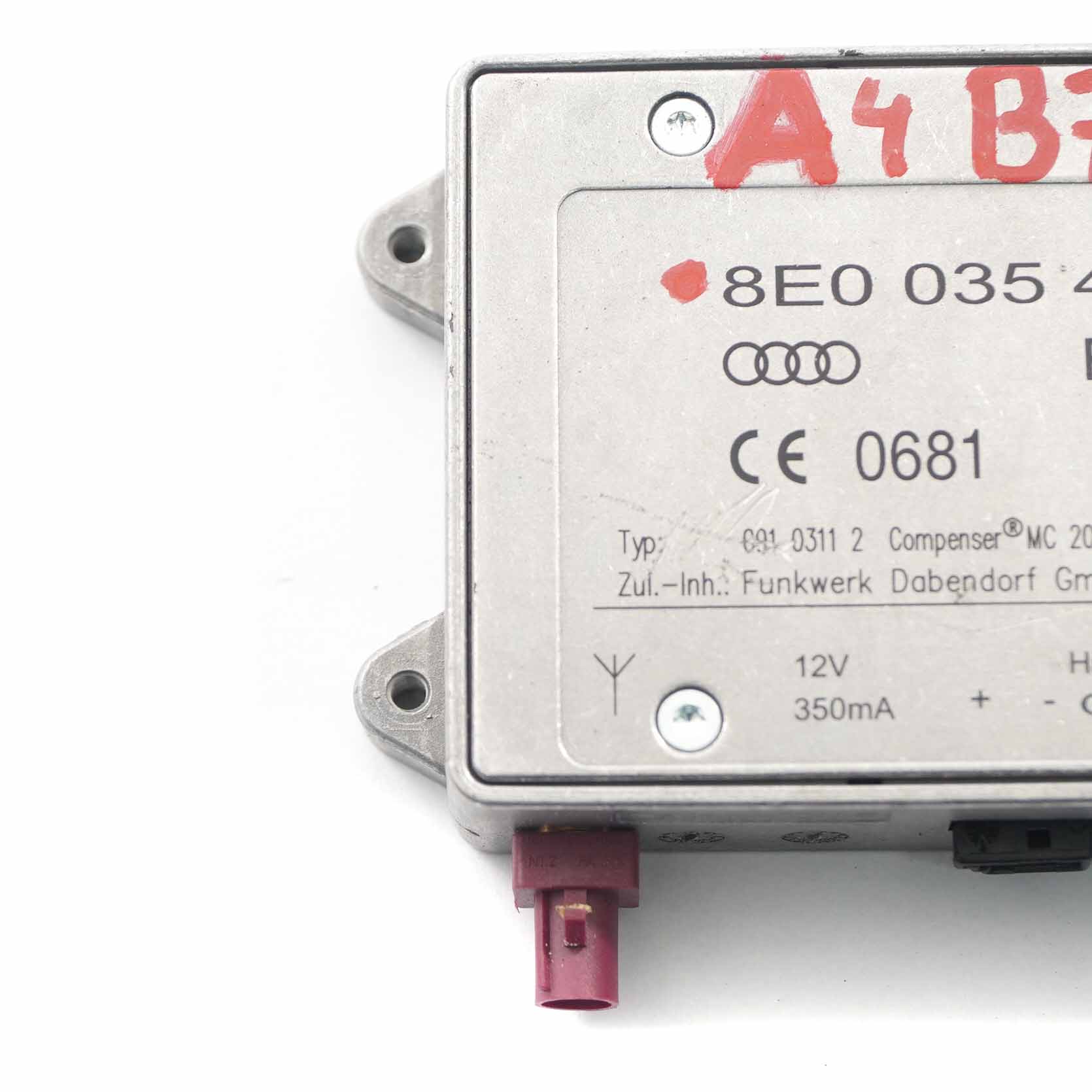 Audi A4 B7 Antenna Amplifier Aerial Module Booster Control Unit 8E0035456B