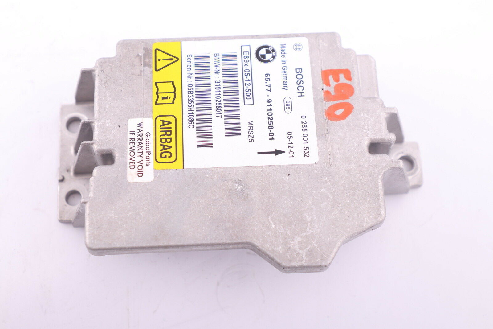 BMW E81 E87 E90 E91 Control Unit Airbag ECU NO CRASH DATA 9110258